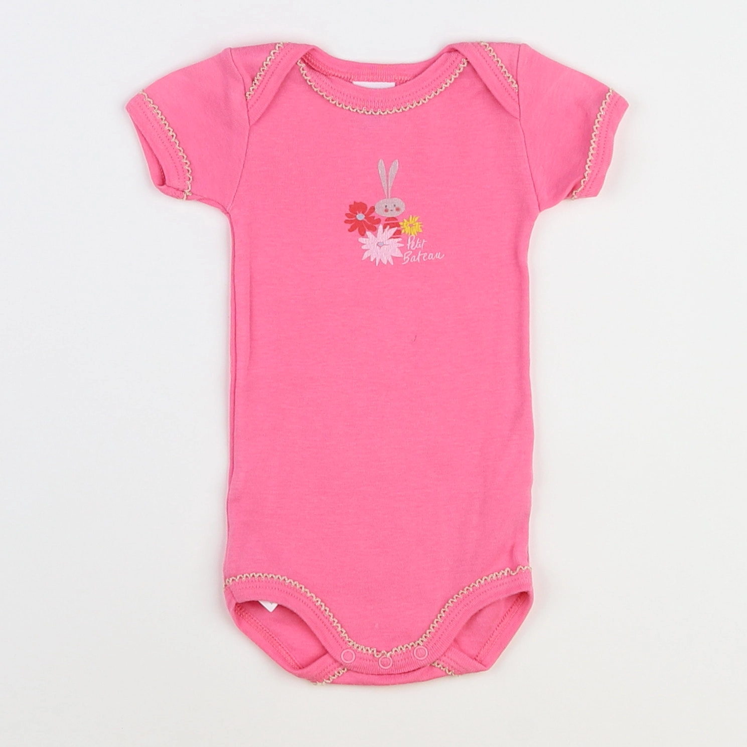 Petit Bateau - body rose - 3 mois