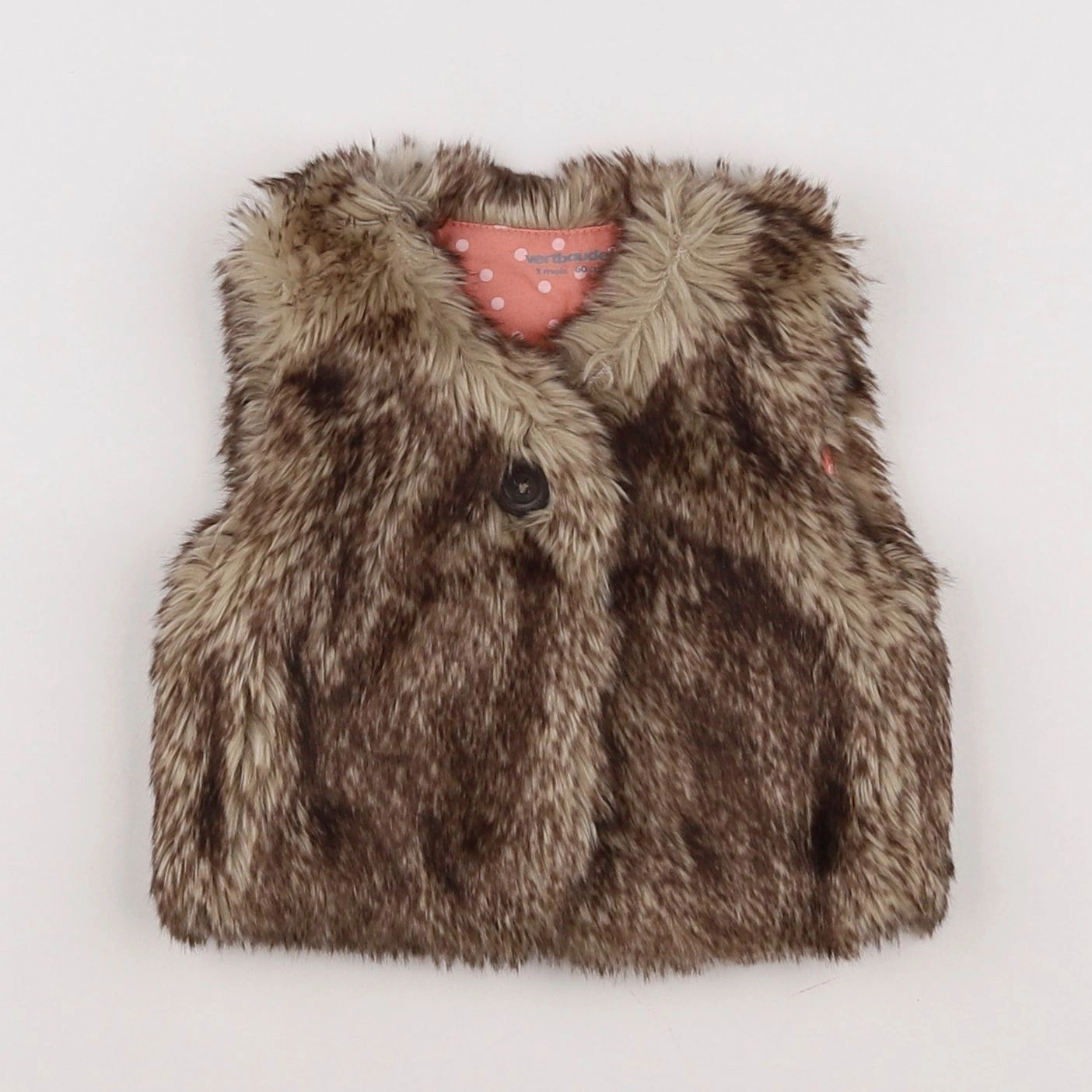 Vertbaudet - gilet marron - 3 mois