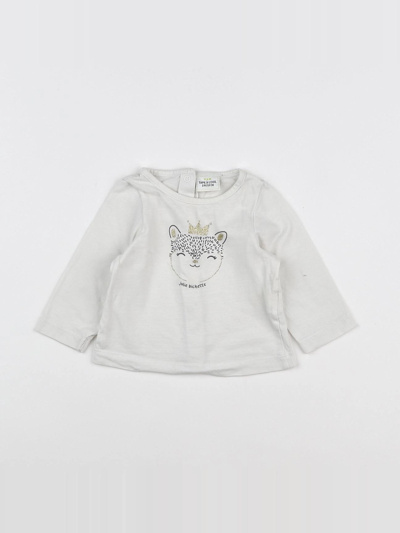Tape à l'oeil - tee-shirt blanc - 3 mois