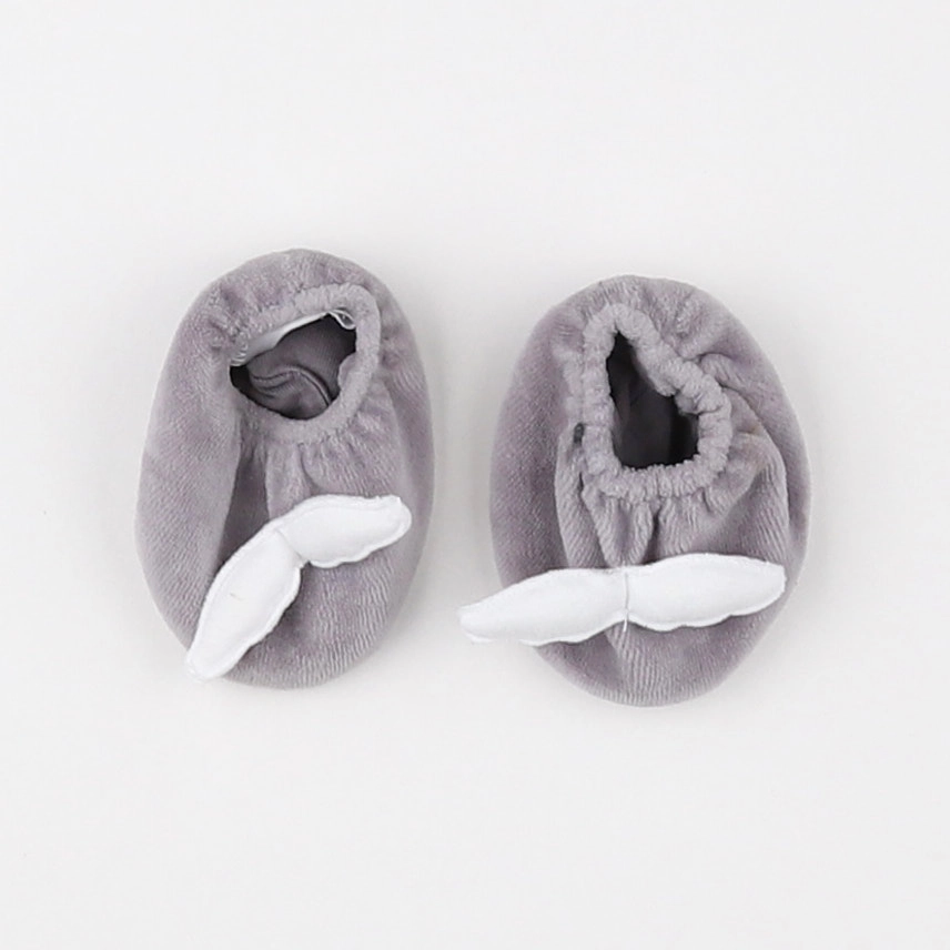 Natalys - chaussons taupe, blanc - pointure 15/16