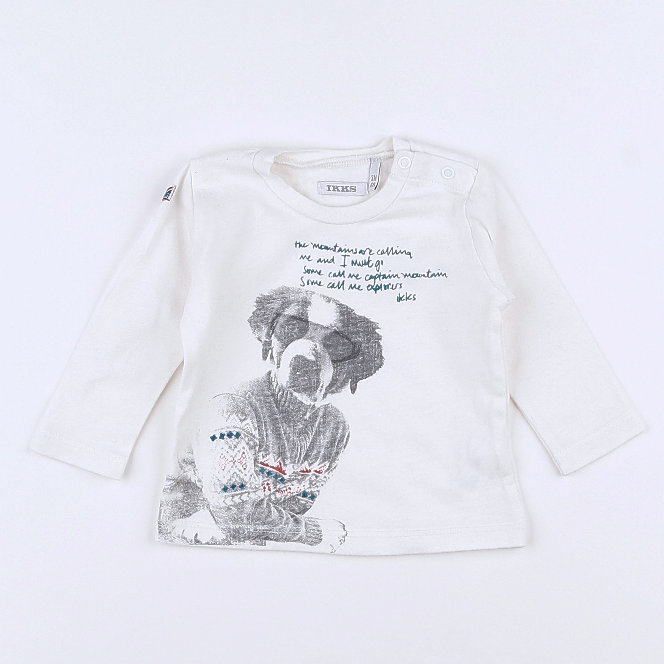 IKKS - tee-shirt blanc - 3 mois