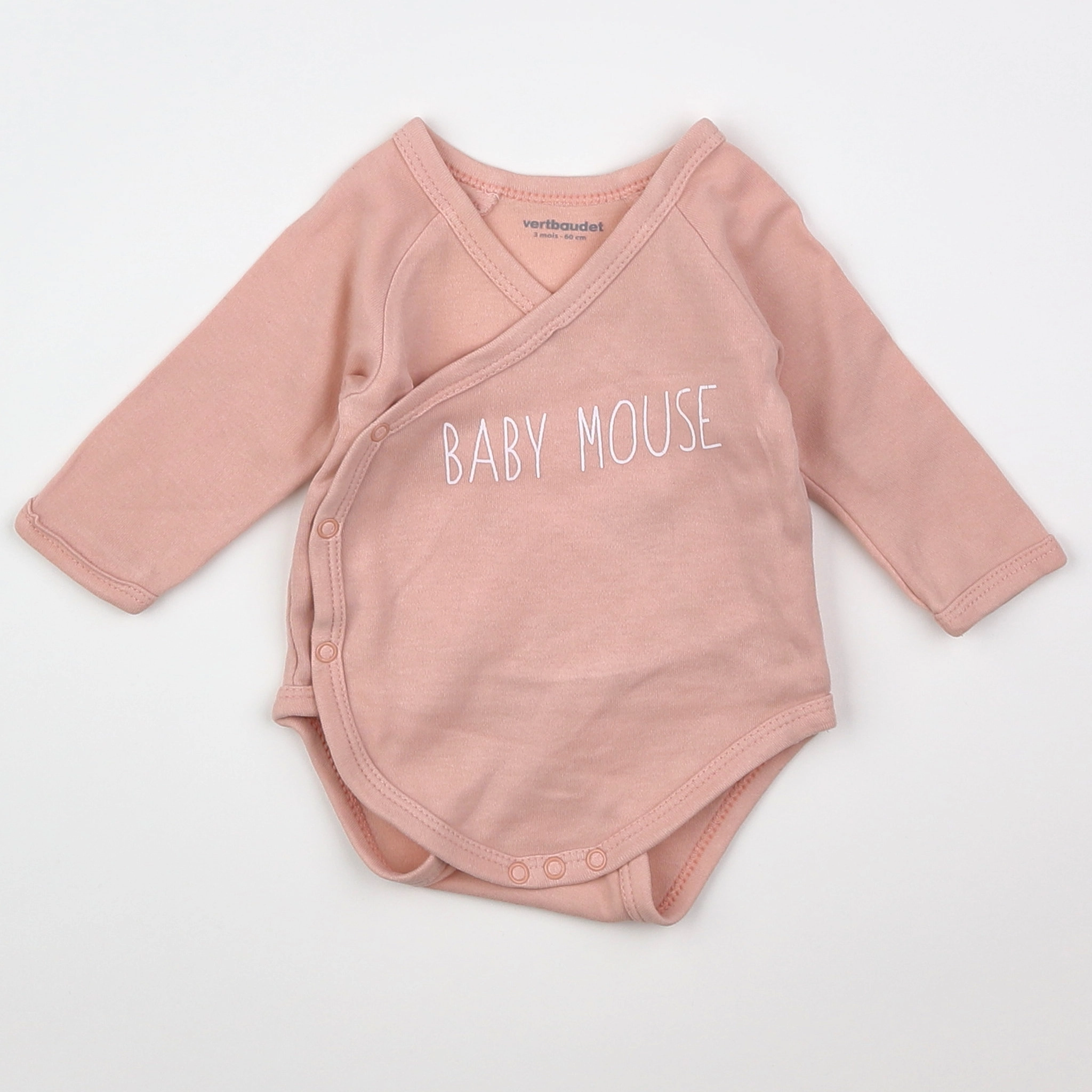 Vertbaudet - body rose - 3 mois