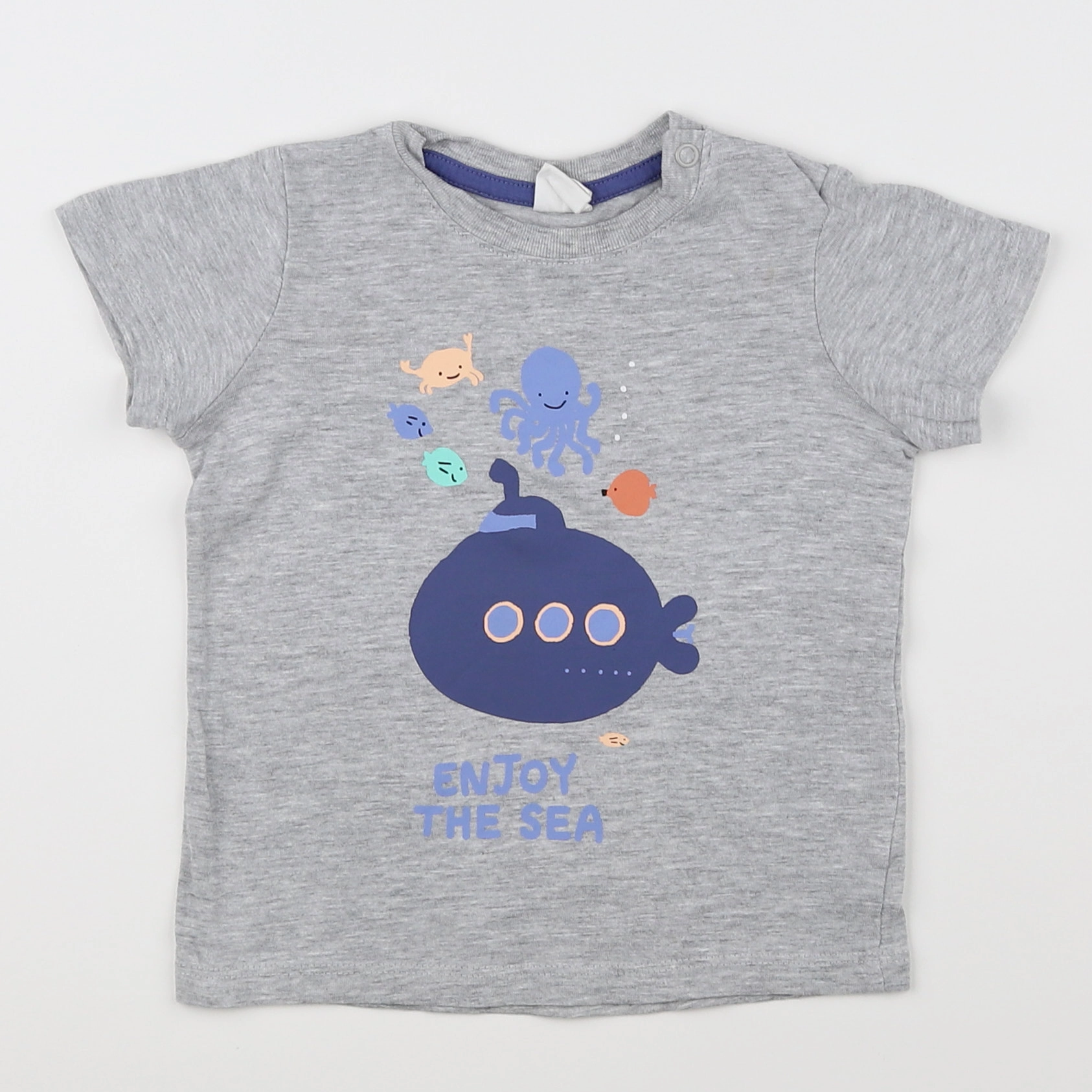 H&M - tee-shirt gris - 9 mois