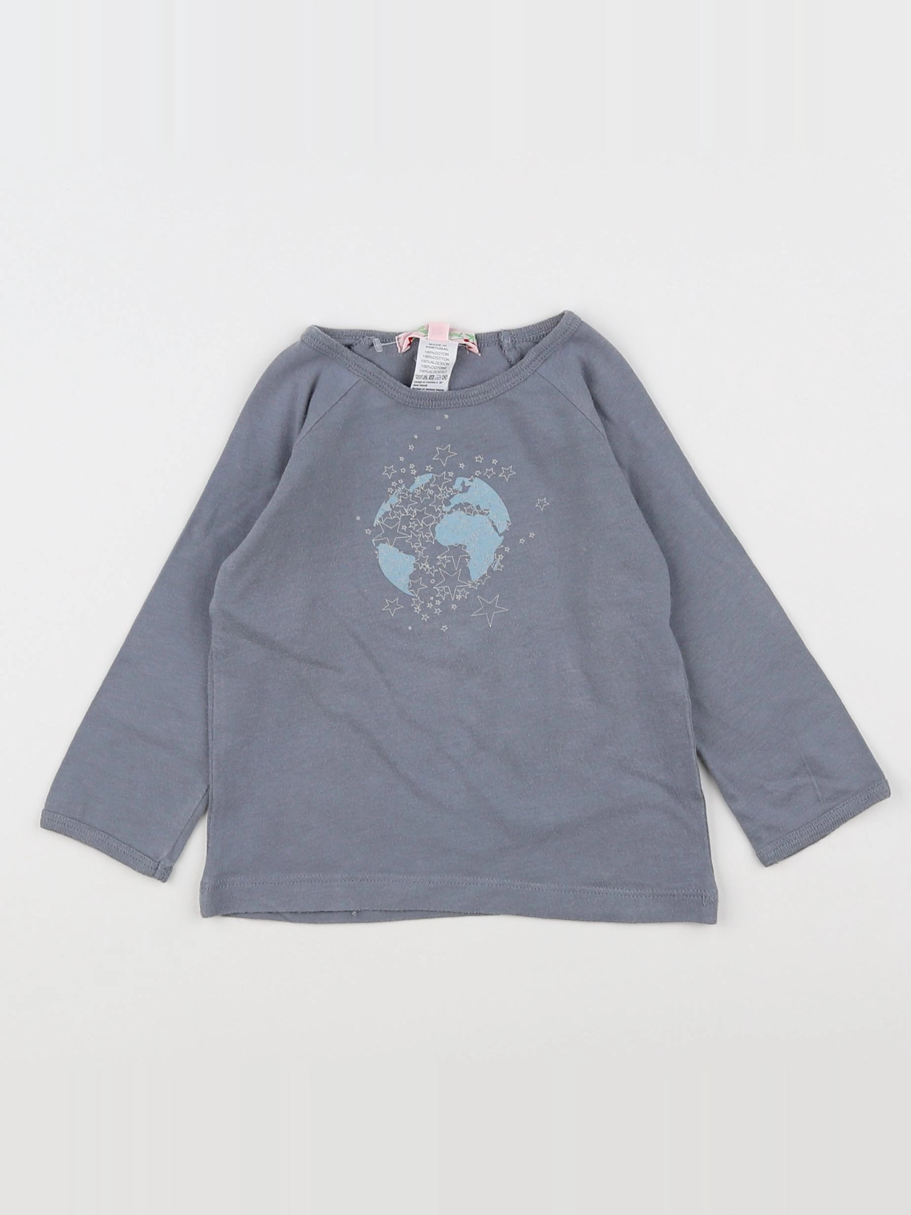 Bonpoint - tee-shirt gris - 12 mois