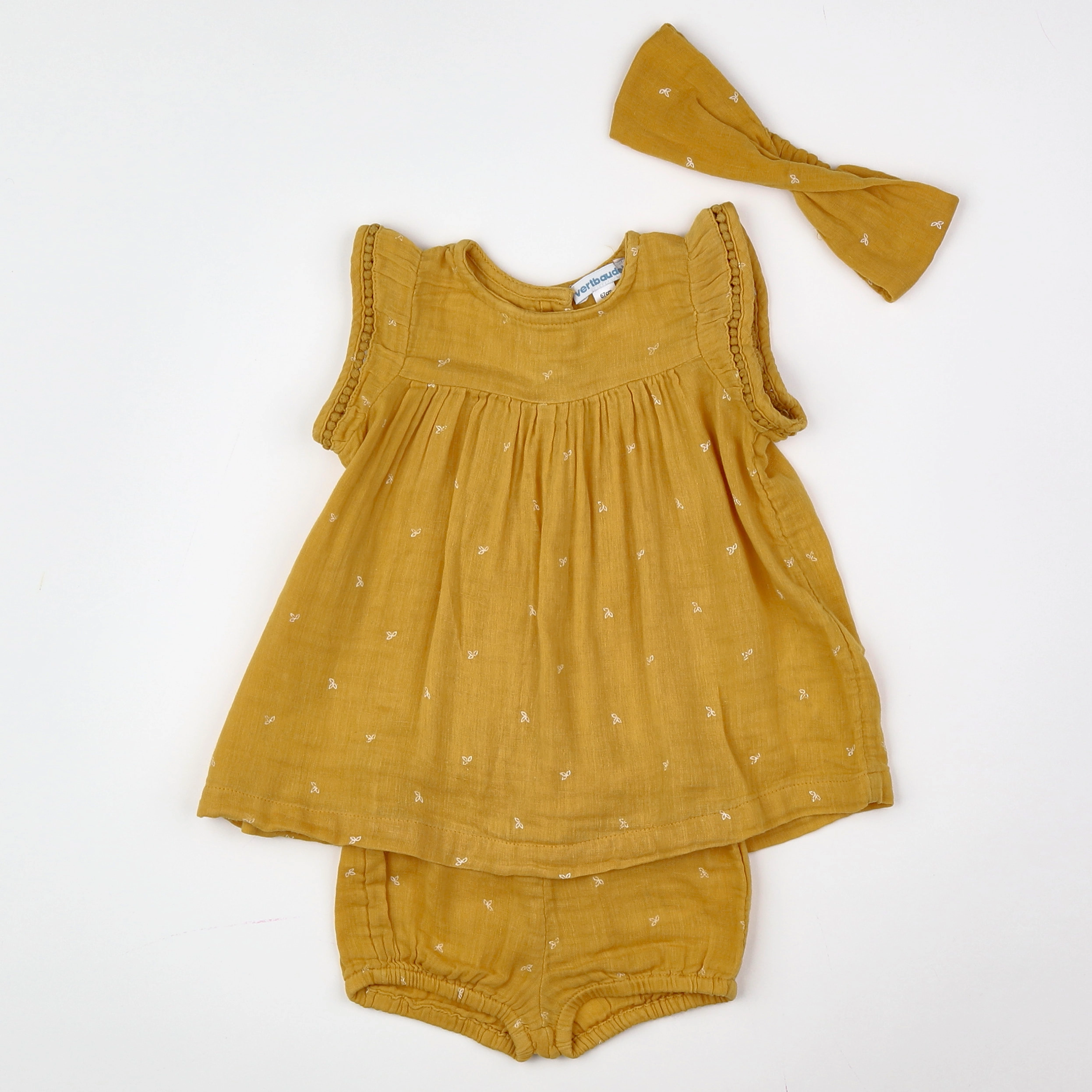 Vertbaudet - robe Jaune - 6 mois