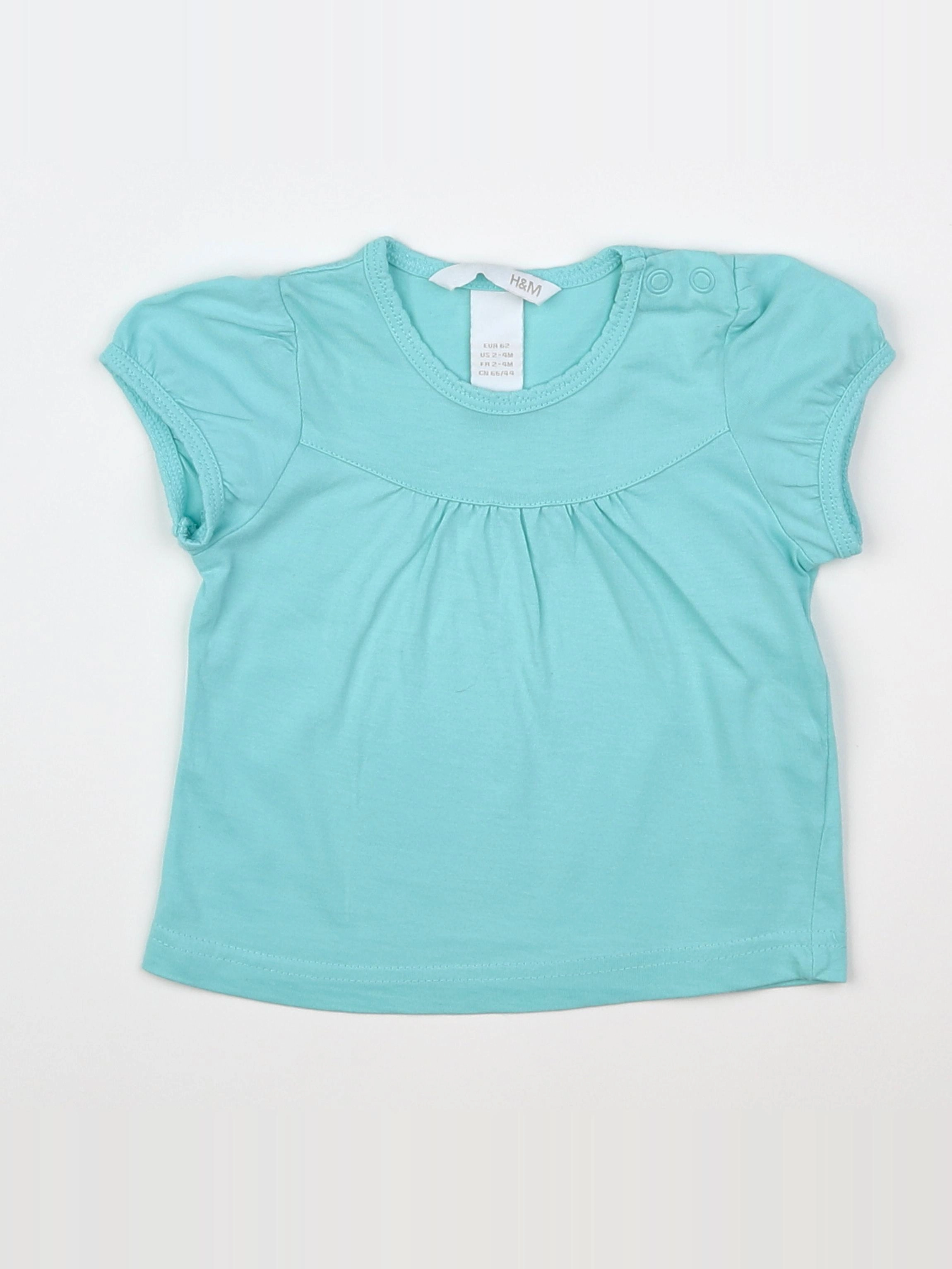 H&M - tee-shirt vert - 1/3 mois