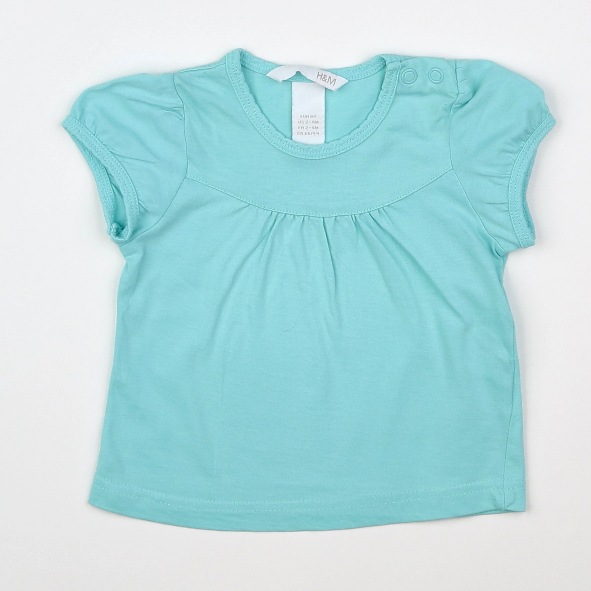 H&M - tee-shirt vert - 1/3 mois