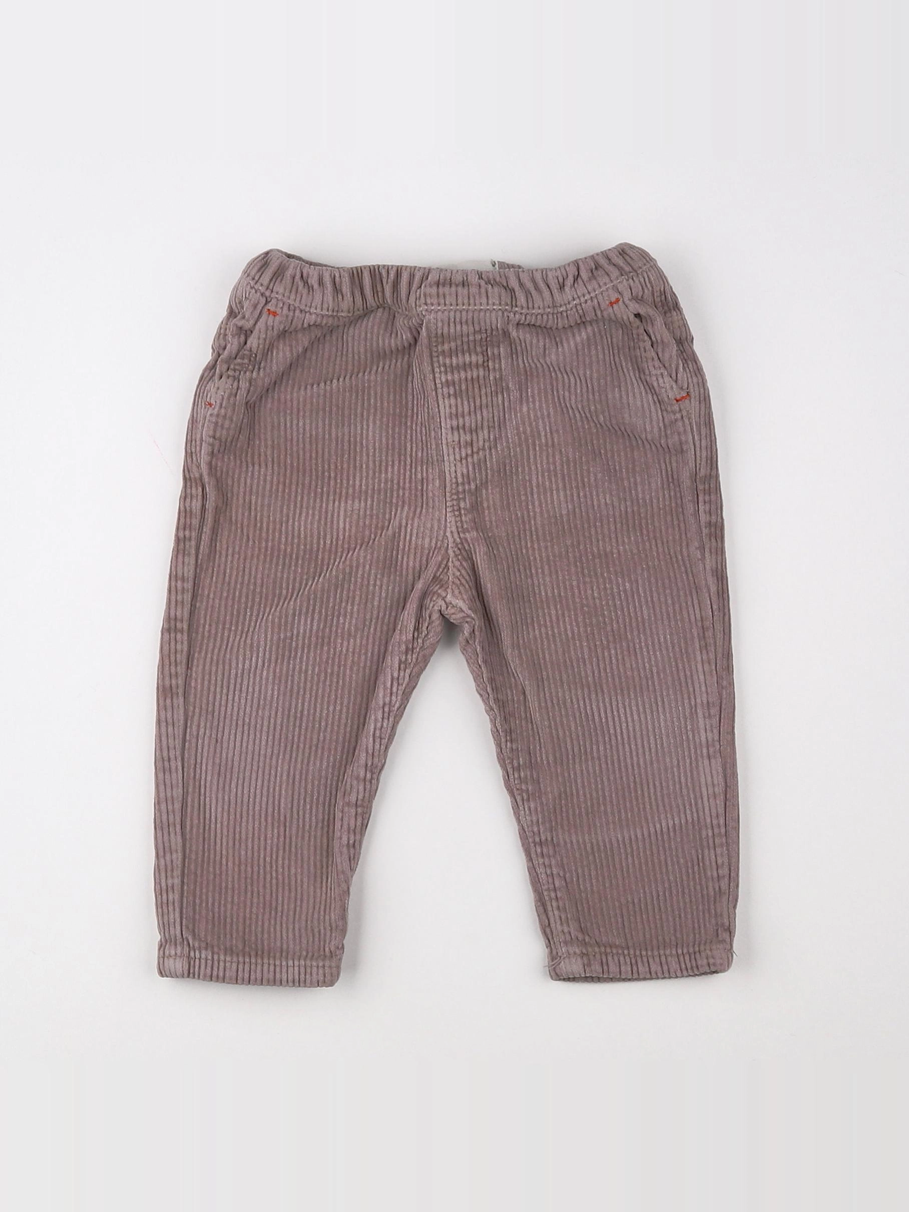 Arsène et les pipelettes - pantalon beige, violet - 12 mois