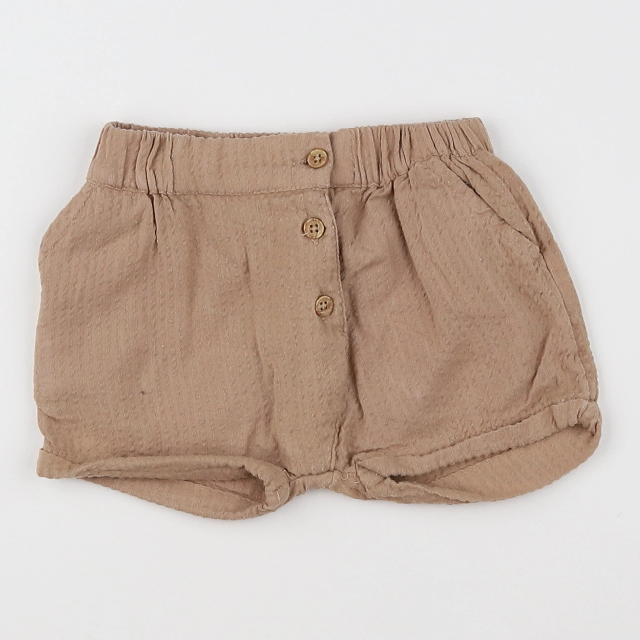 Vertbaudet - short marron - 6 mois