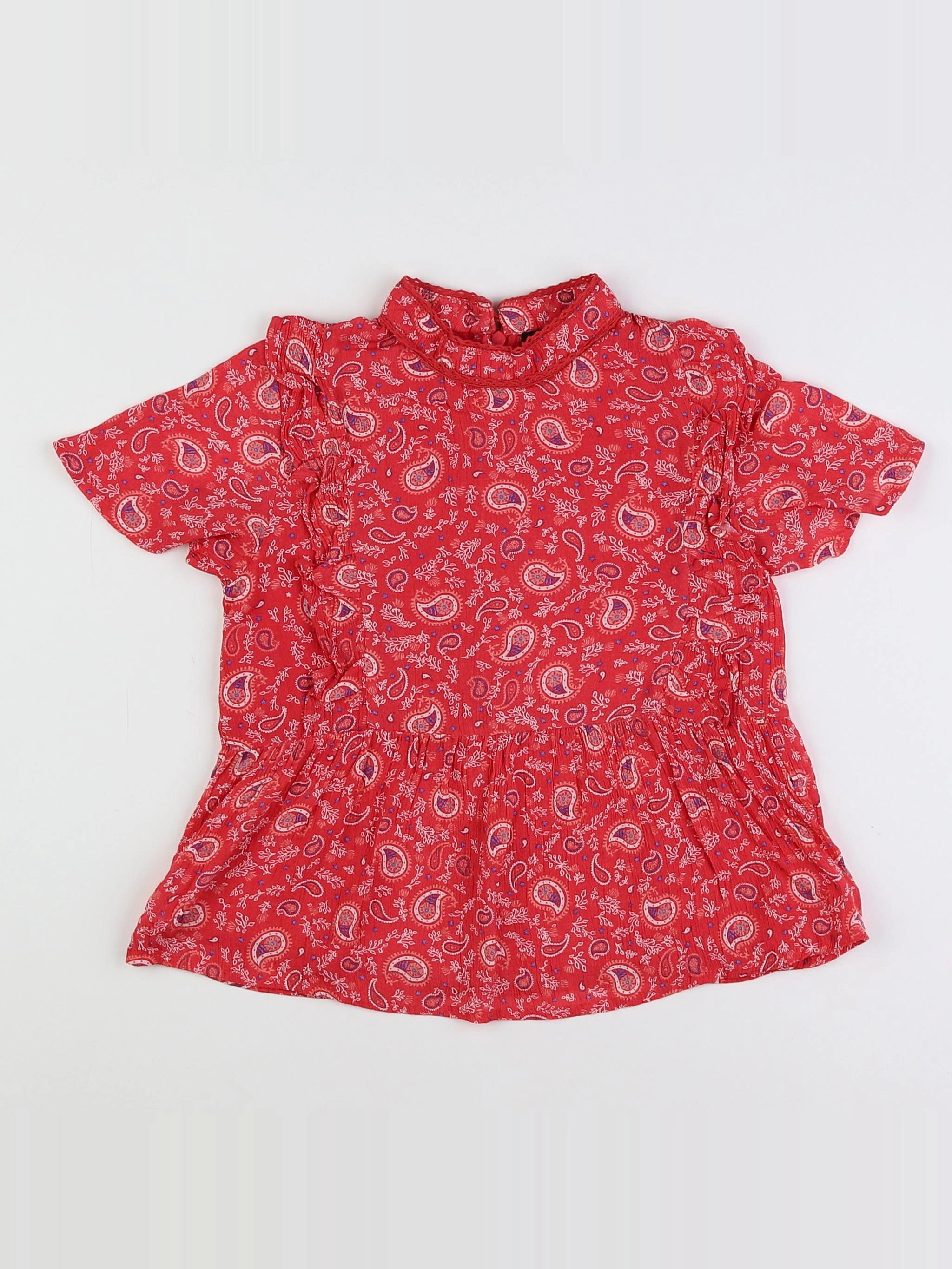 IKKS - blouse rouge - 6 ans
