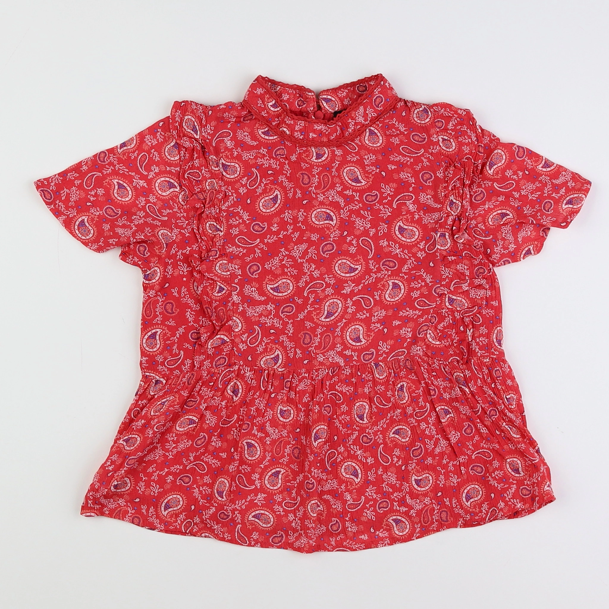 IKKS - blouse rouge - 6 ans