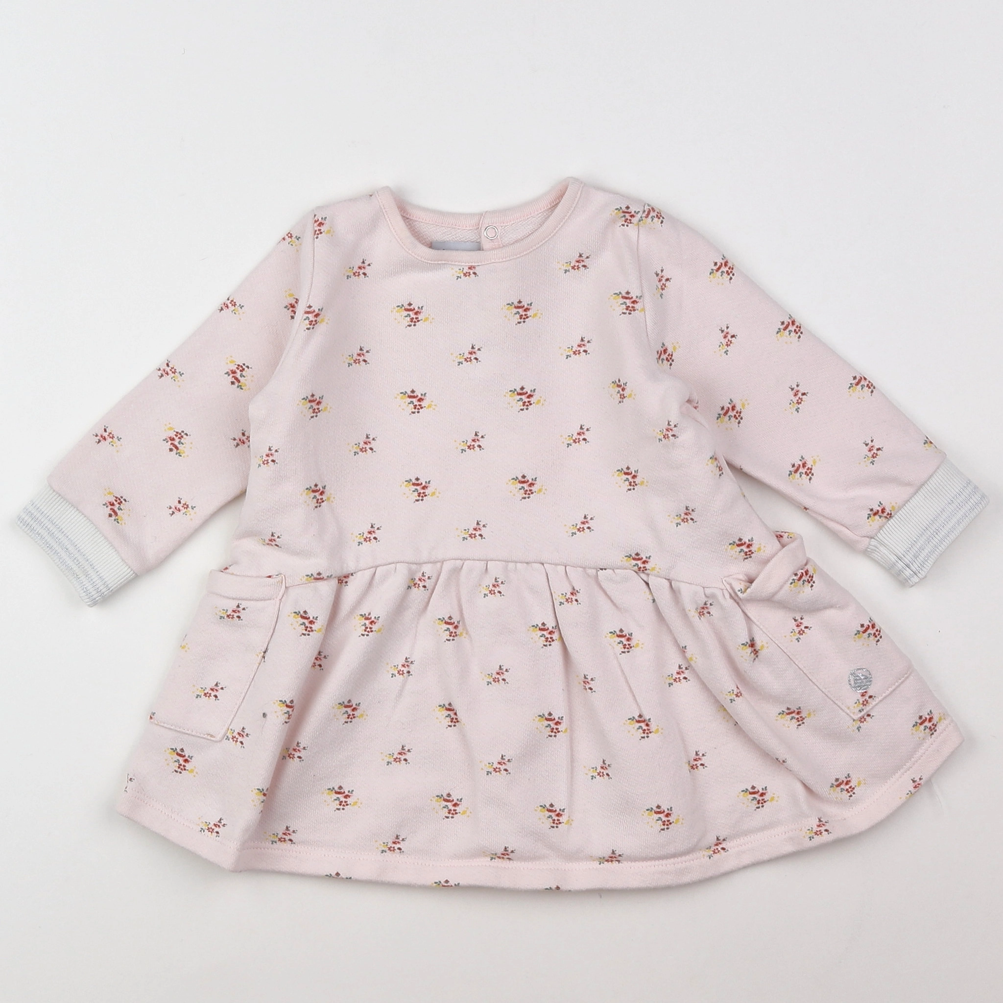 Petit Bateau - robe rose - 12 mois