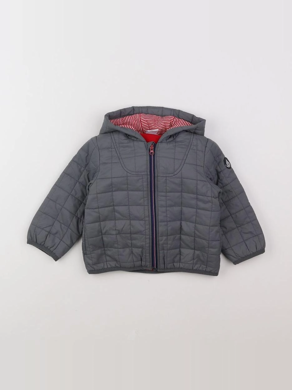 Petit Bateau - doudoune taupe - 18 mois