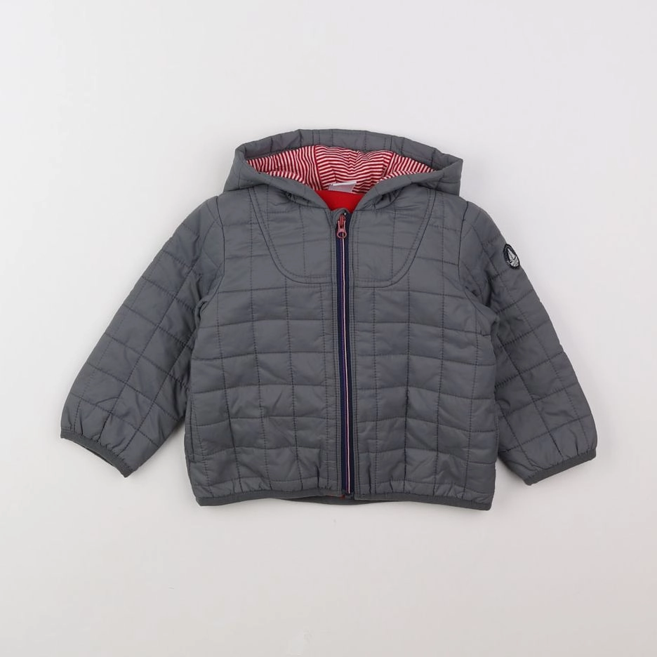 Petit Bateau - doudoune taupe - 18 mois