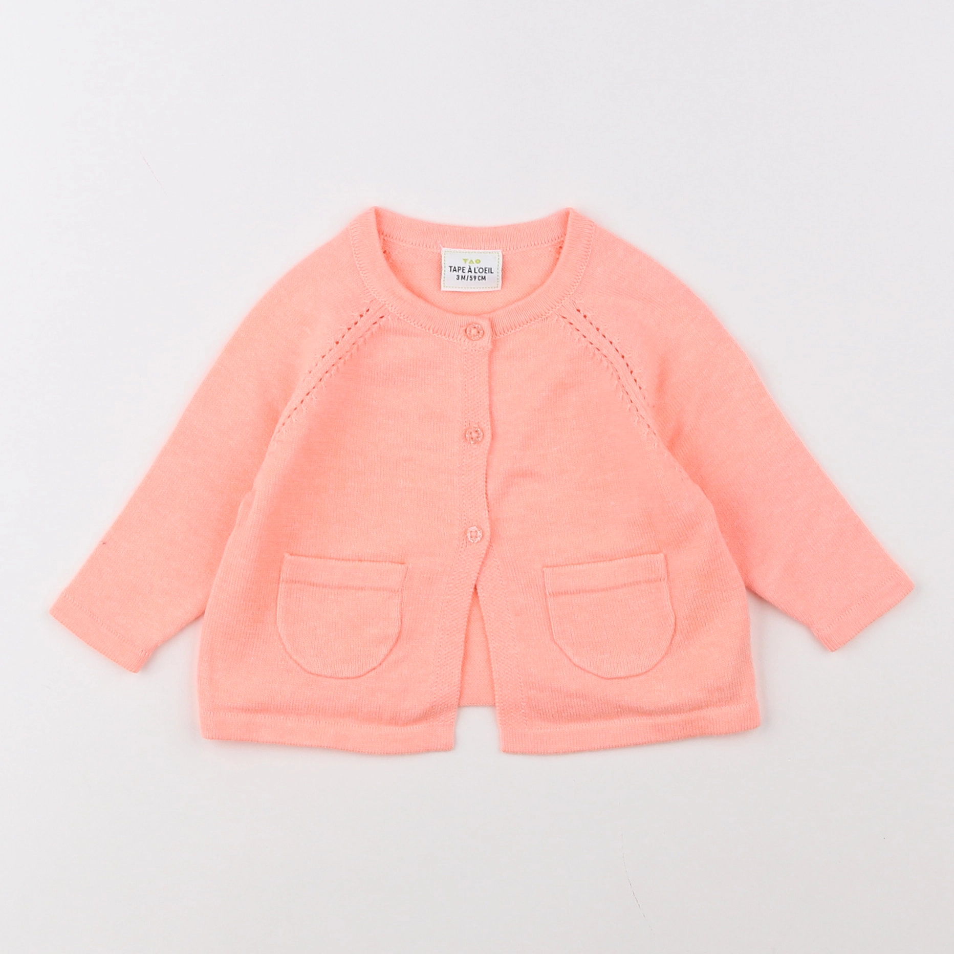 Tape à l'oeil - gilet rose - 3 mois