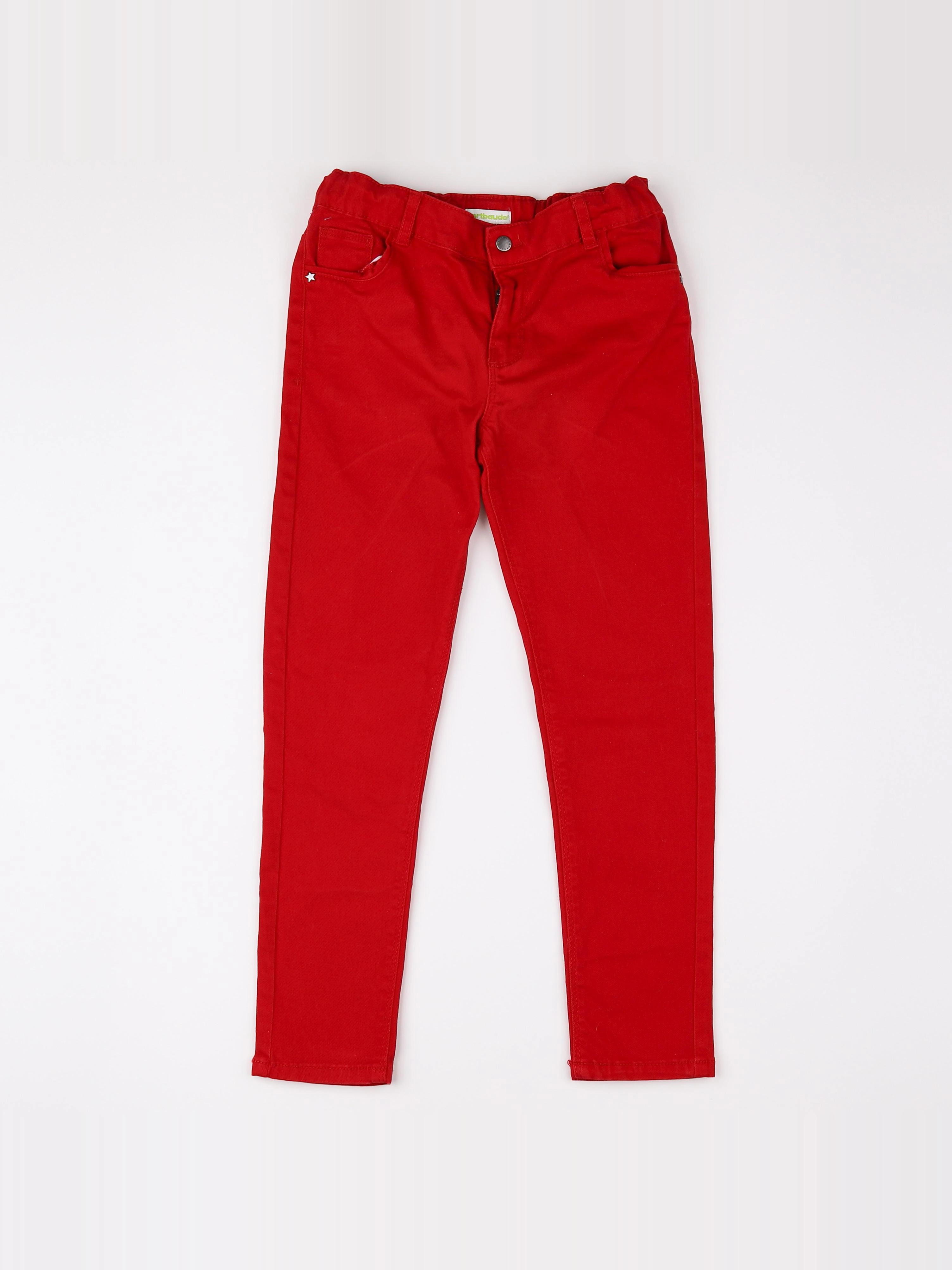 Vertbaudet - pantalon rouge - 9 ans