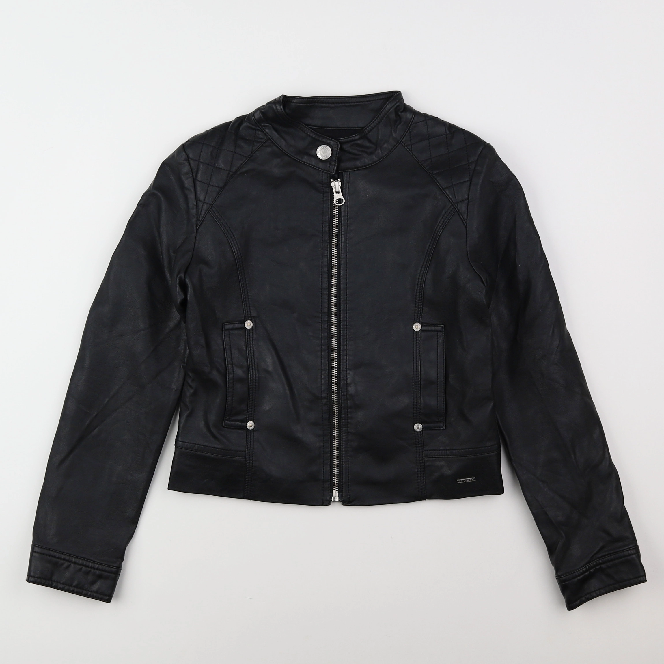 Dkny - veste simili cuir noir - 10 ans