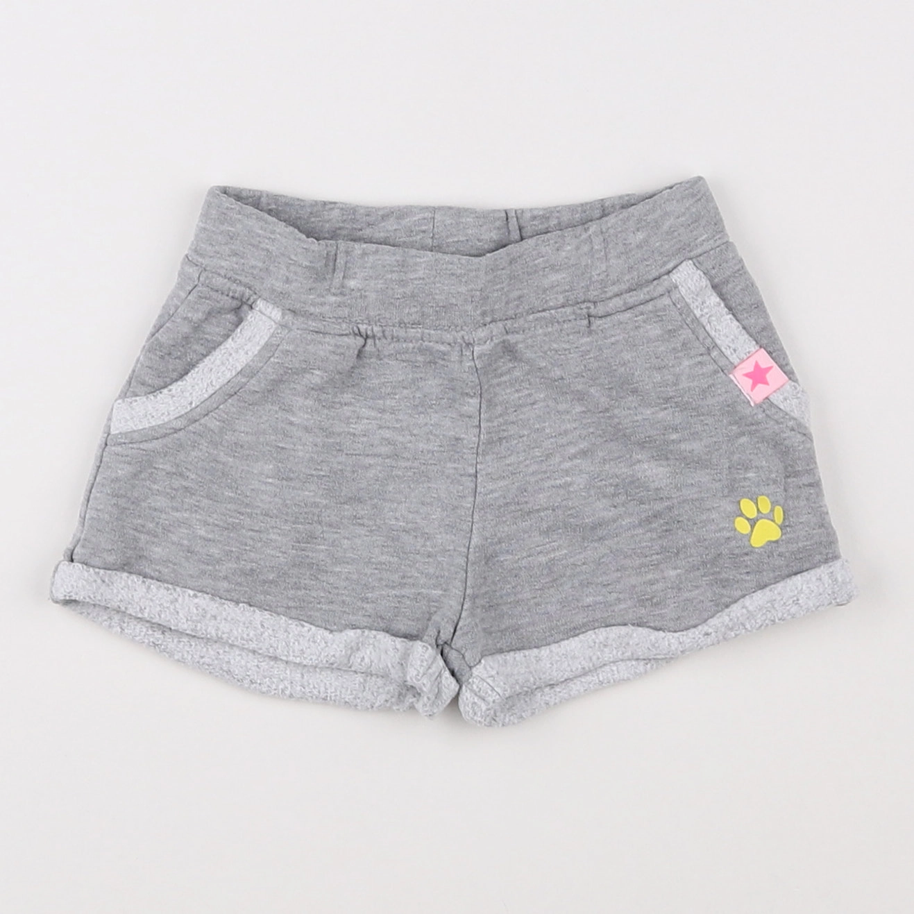 Vertbaudet - short doublé gris - 6 mois