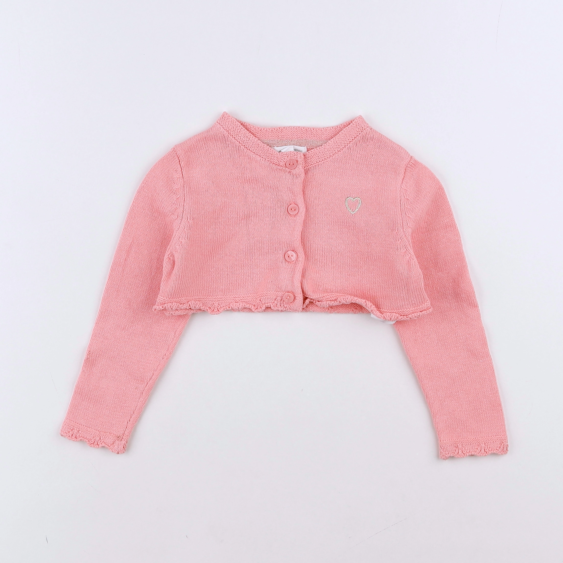 Vertbaudet - gilet rose - 2 ans