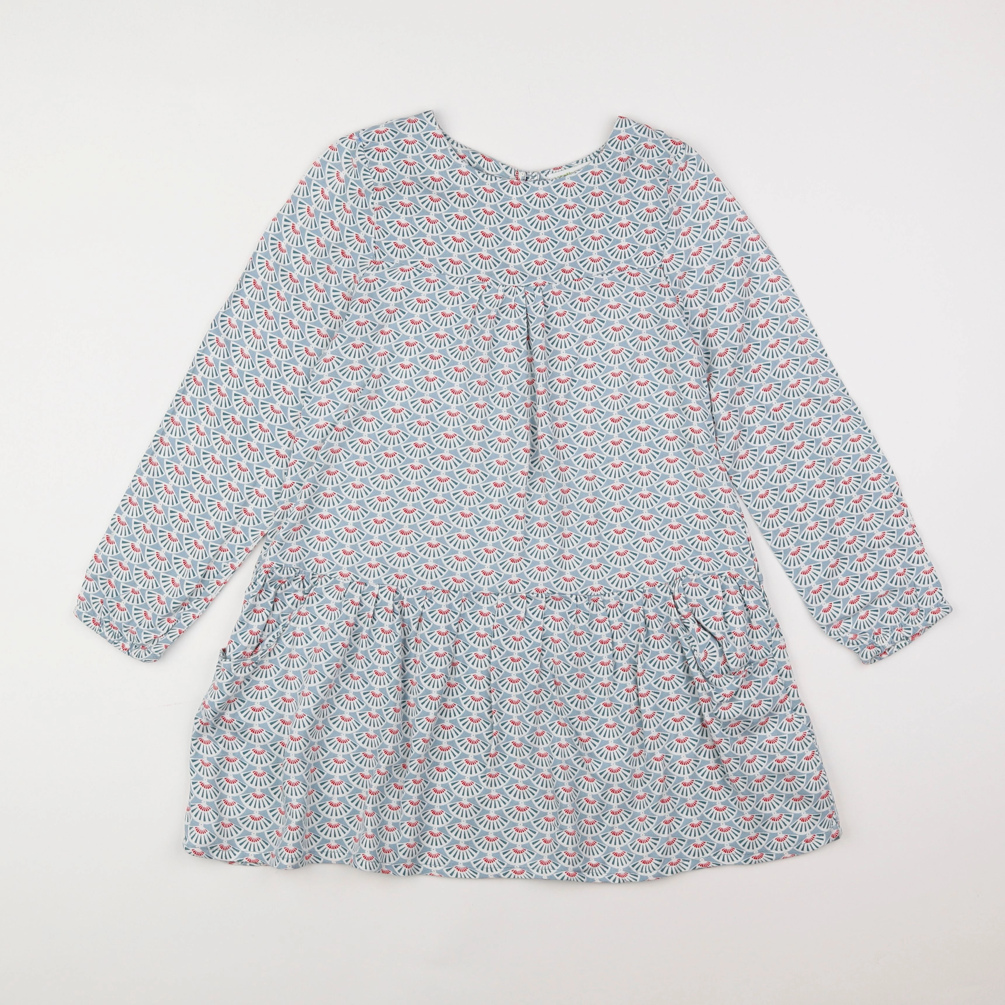 Vertbaudet - robe vert, rouge - 8 ans