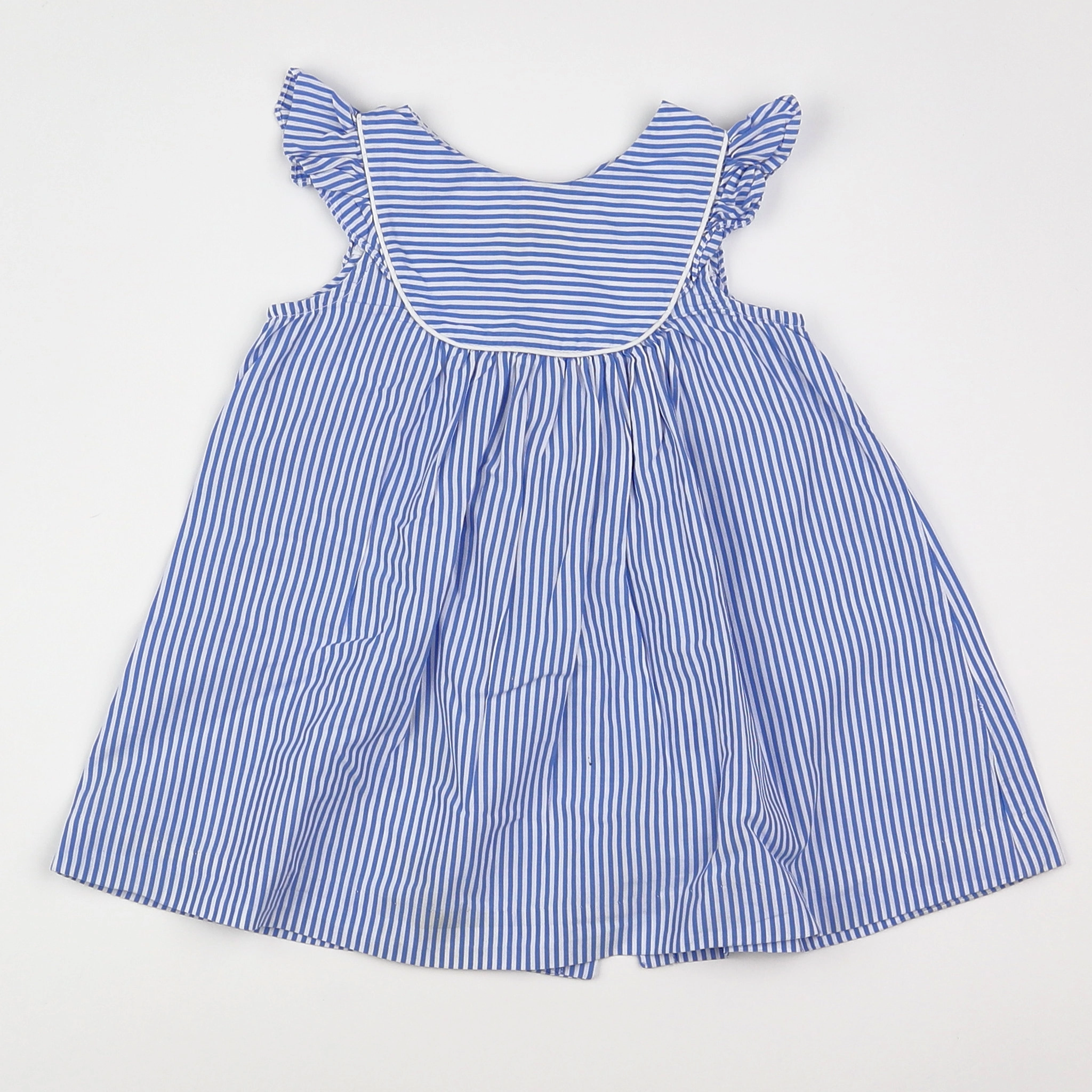 Jacadi - robe blanc, bleu - 12 mois
