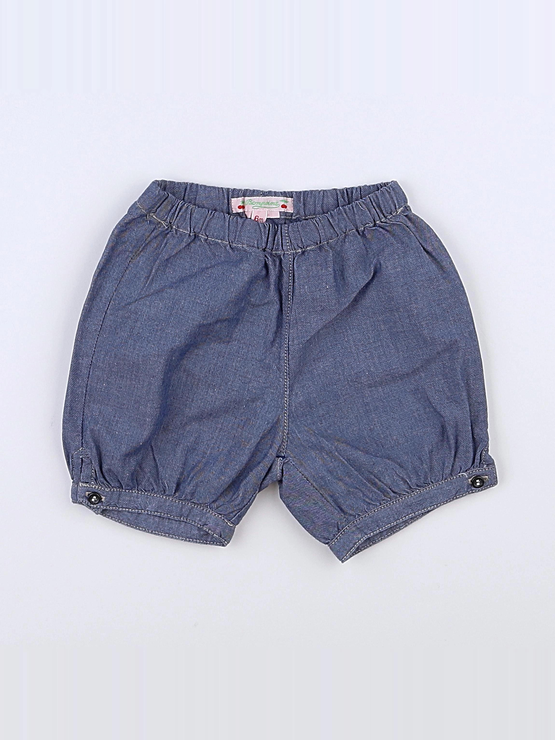 Bonpoint - short bleu - 6 mois