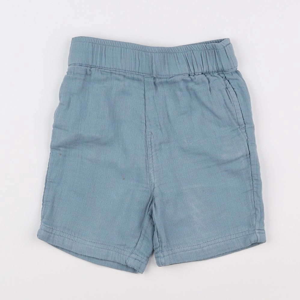 Monoprix - short bleu - 12 mois