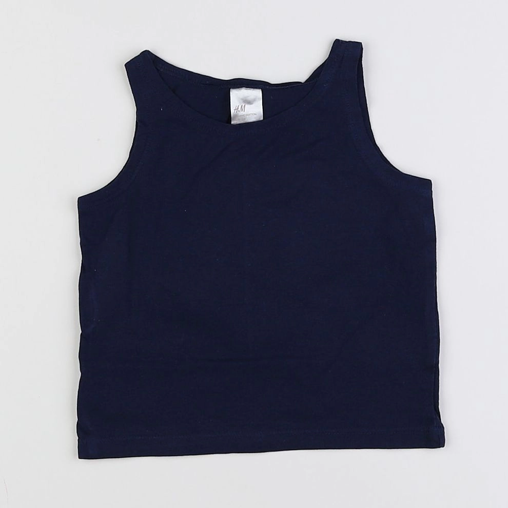 H&M - débardeur bleu - 6 mois