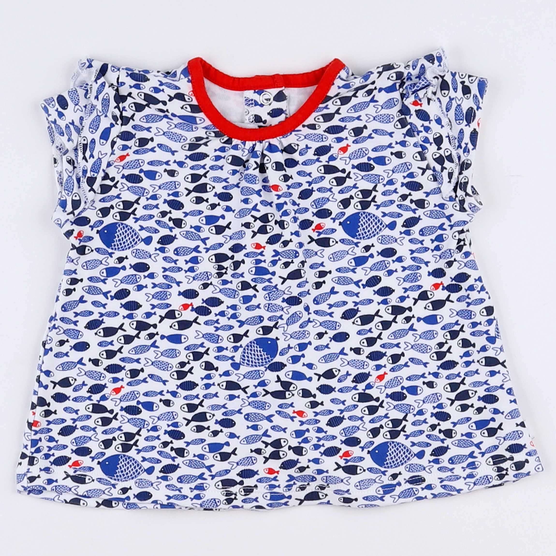 Absorba - tee-shirt bleu, blanc - 6 mois