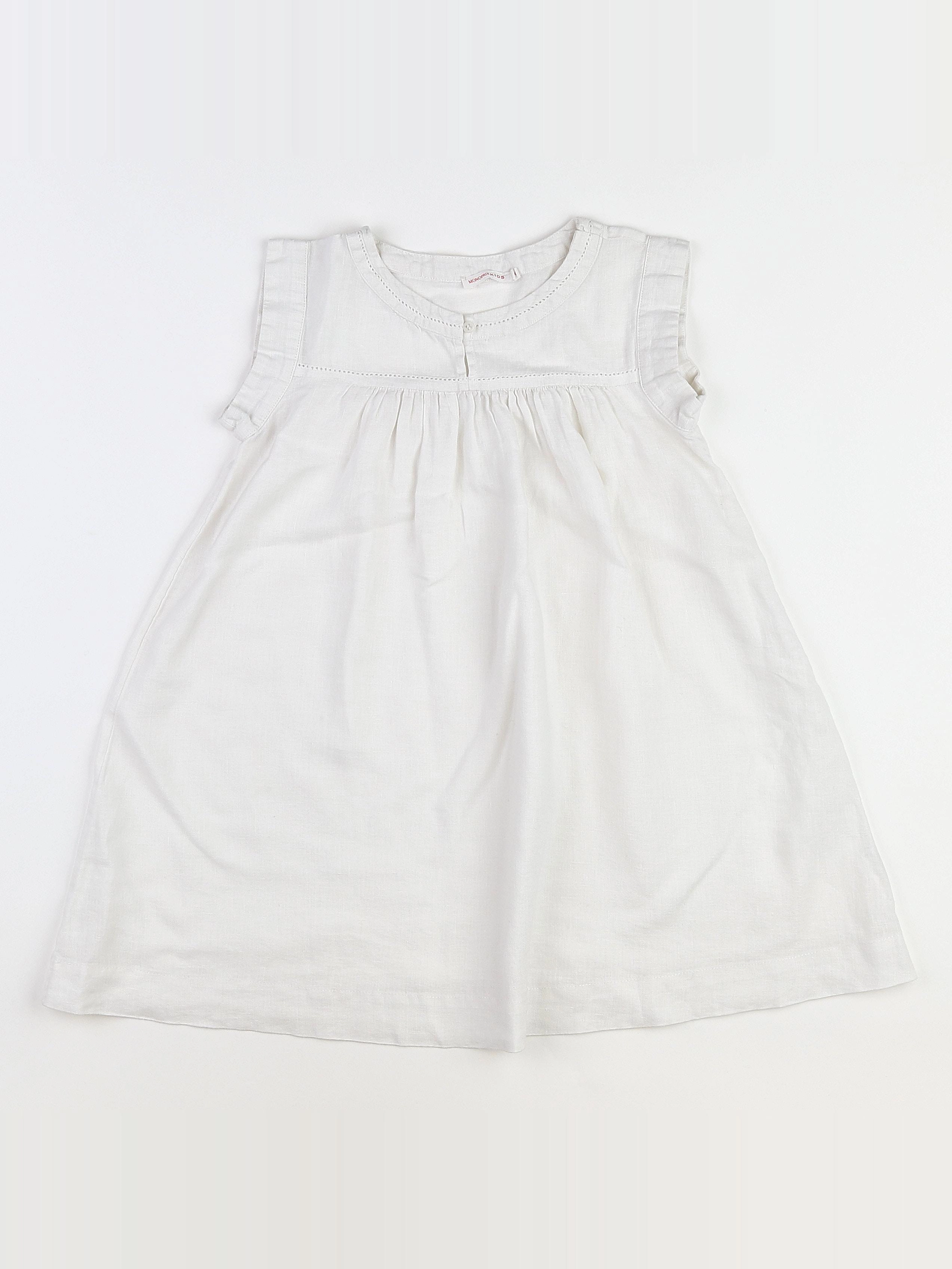 Monoprix - robe blanc - 6 ans