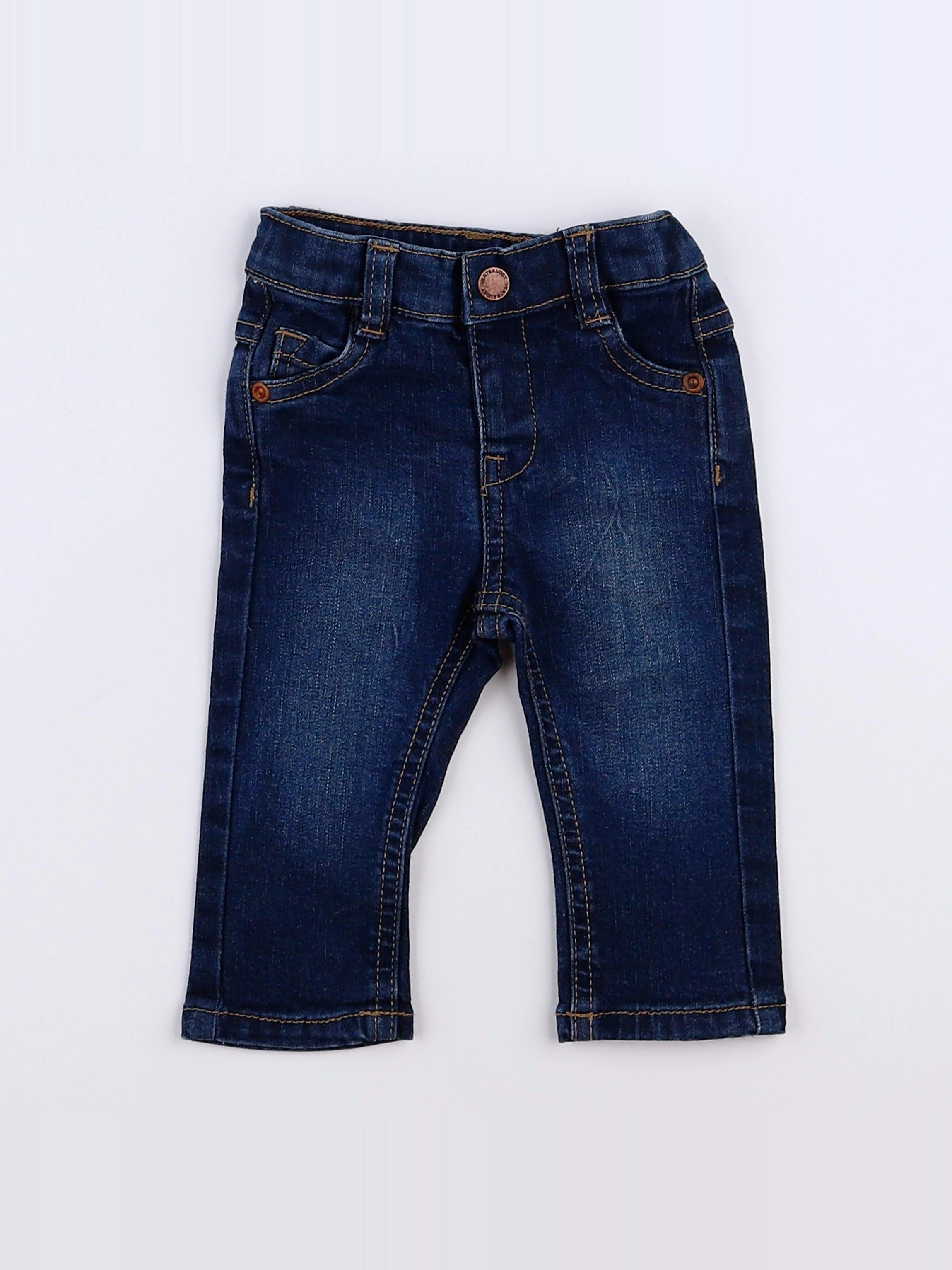 Vertbaudet - jean bleu - 3 mois