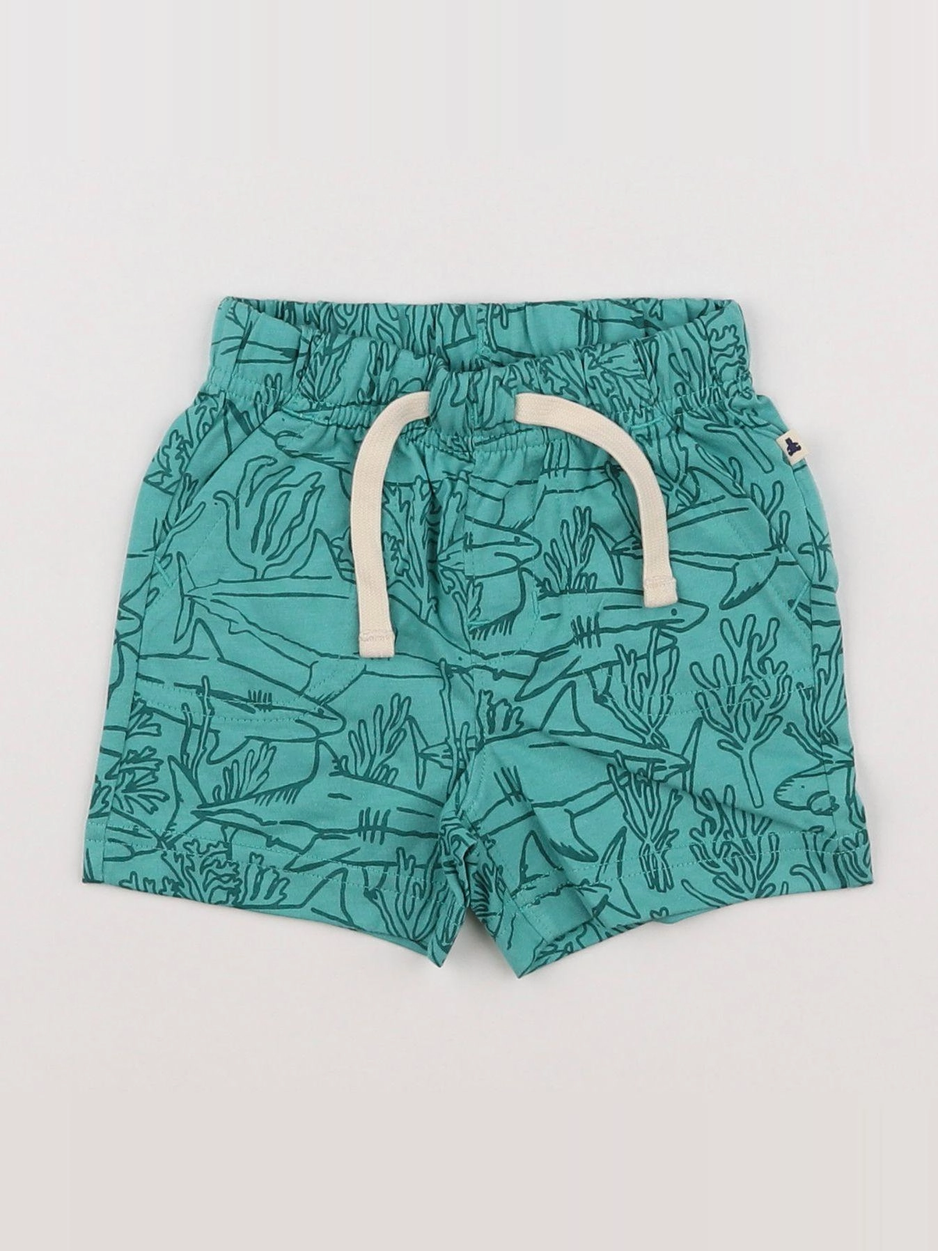 GAP - short bleu - 6/12 mois