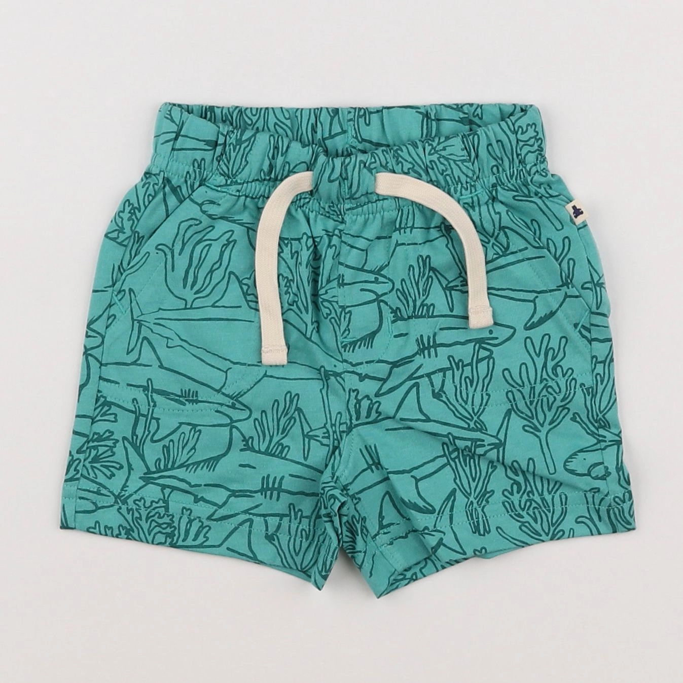 GAP - short bleu - 6/12 mois