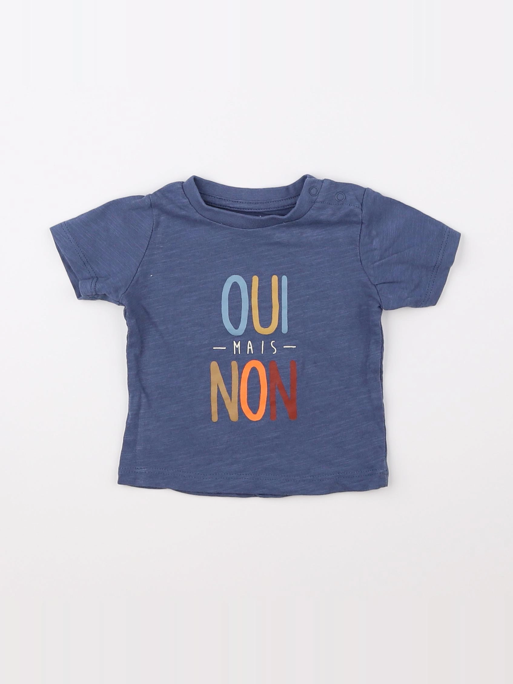 Vertbaudet - tee-shirt bleu - 3 mois