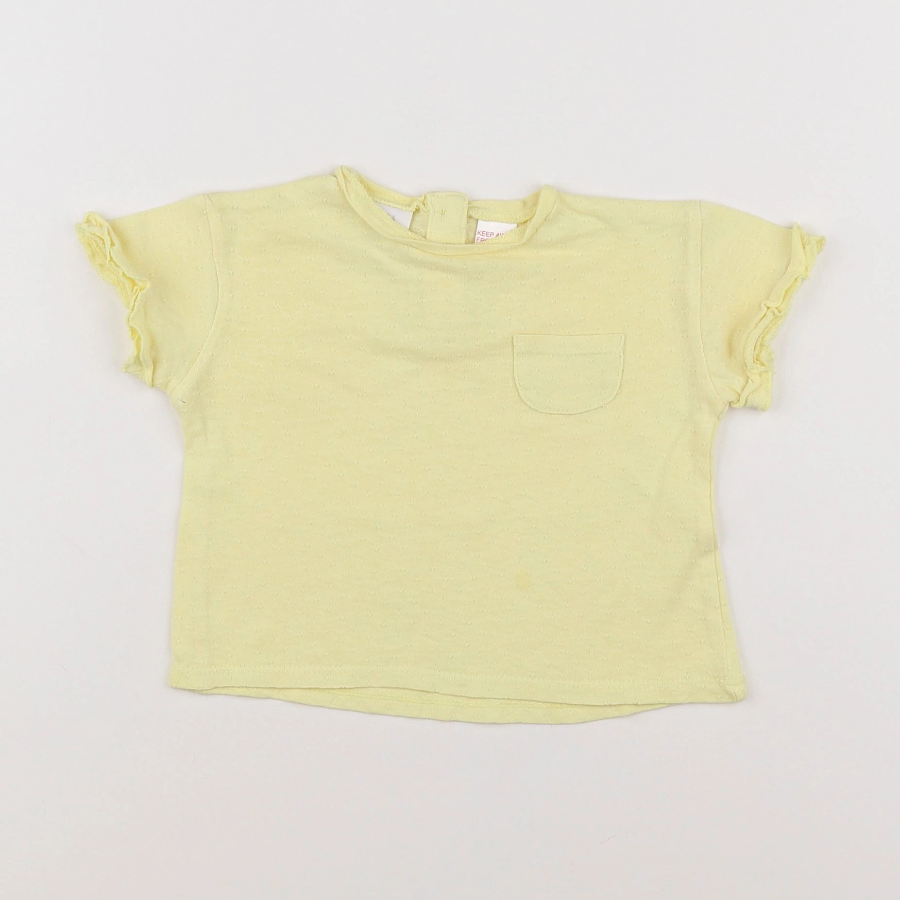 Zara - tee-shirt jaune - 3/6 mois