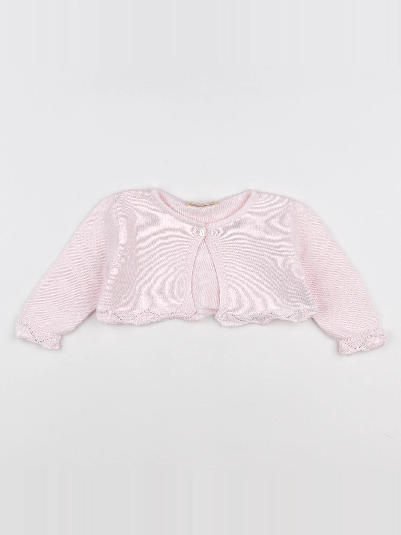 Lola Palacios - gilet rose - 6 mois