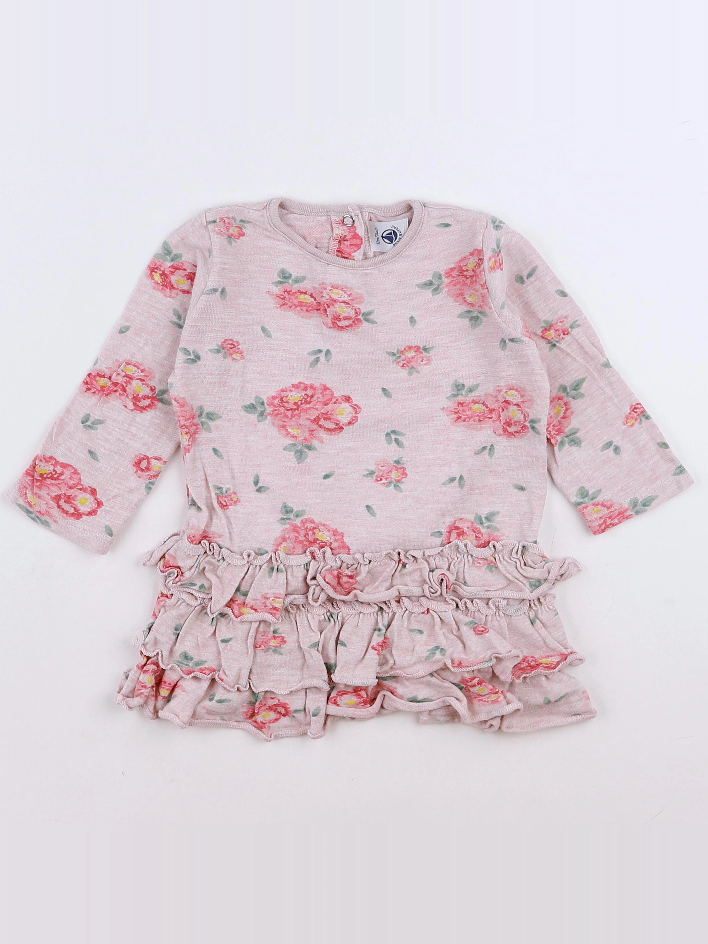 Petit Bateau - tee-shirt rose - 12 mois