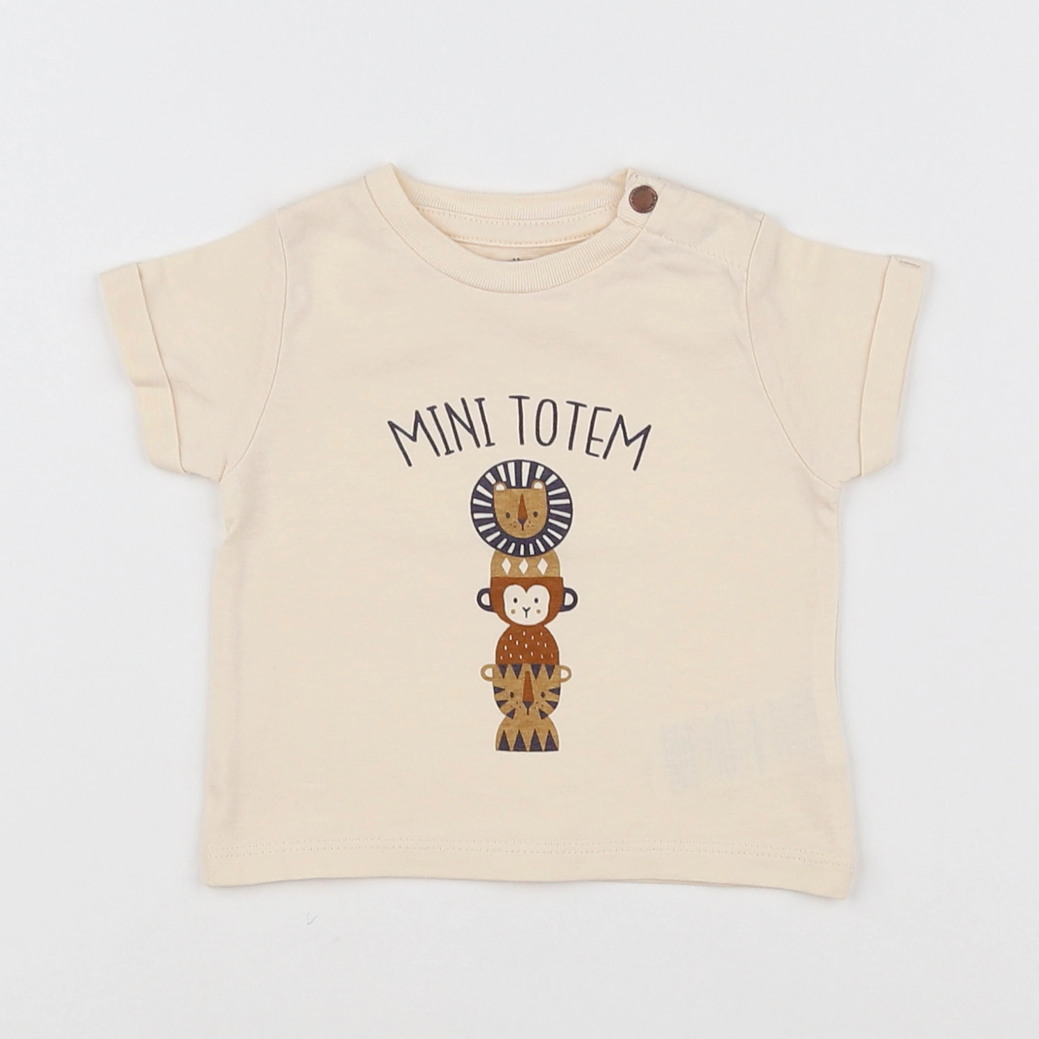 Vertbaudet - tee-shirt beige - 3 mois