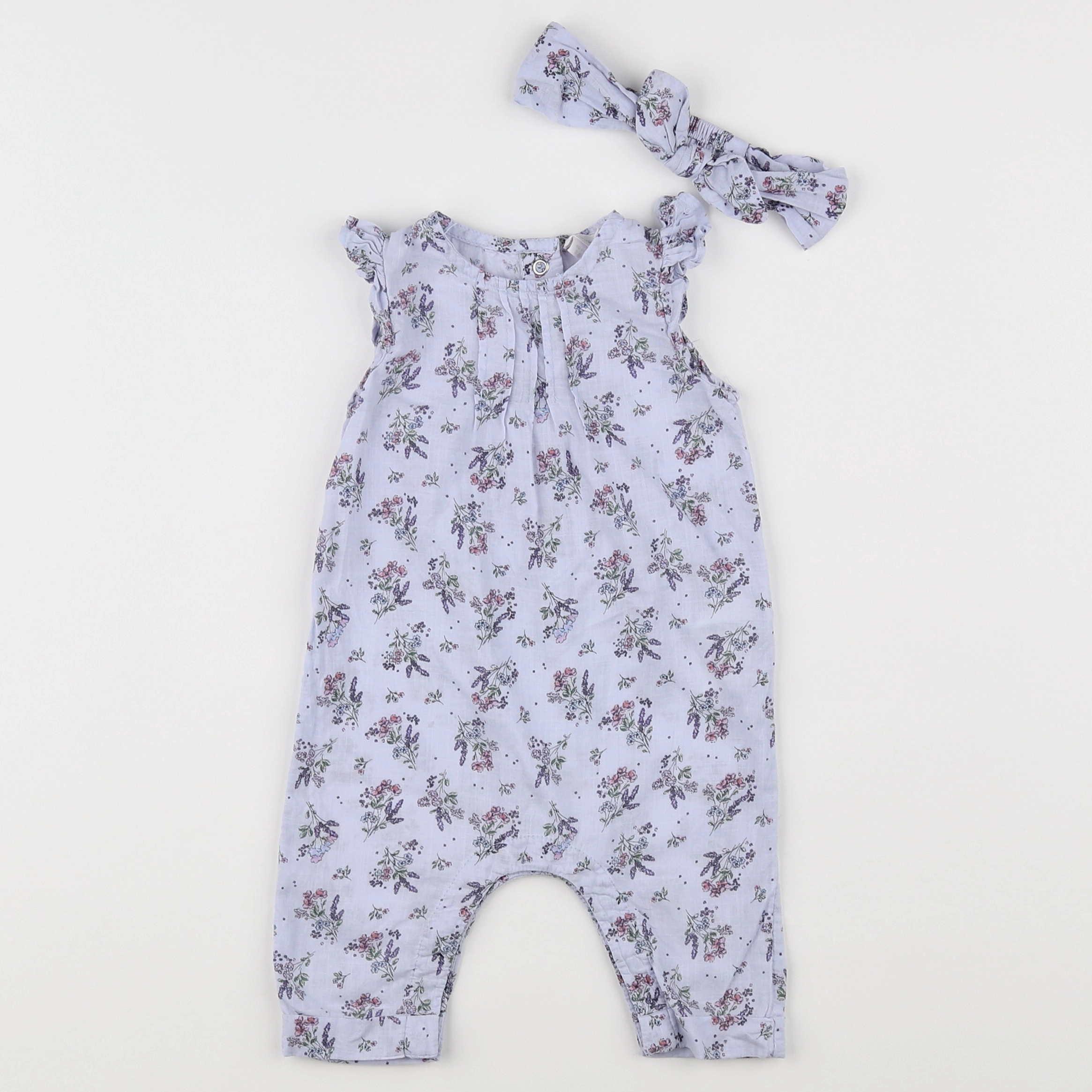 Vertbaudet - combinaison violet - 3 mois