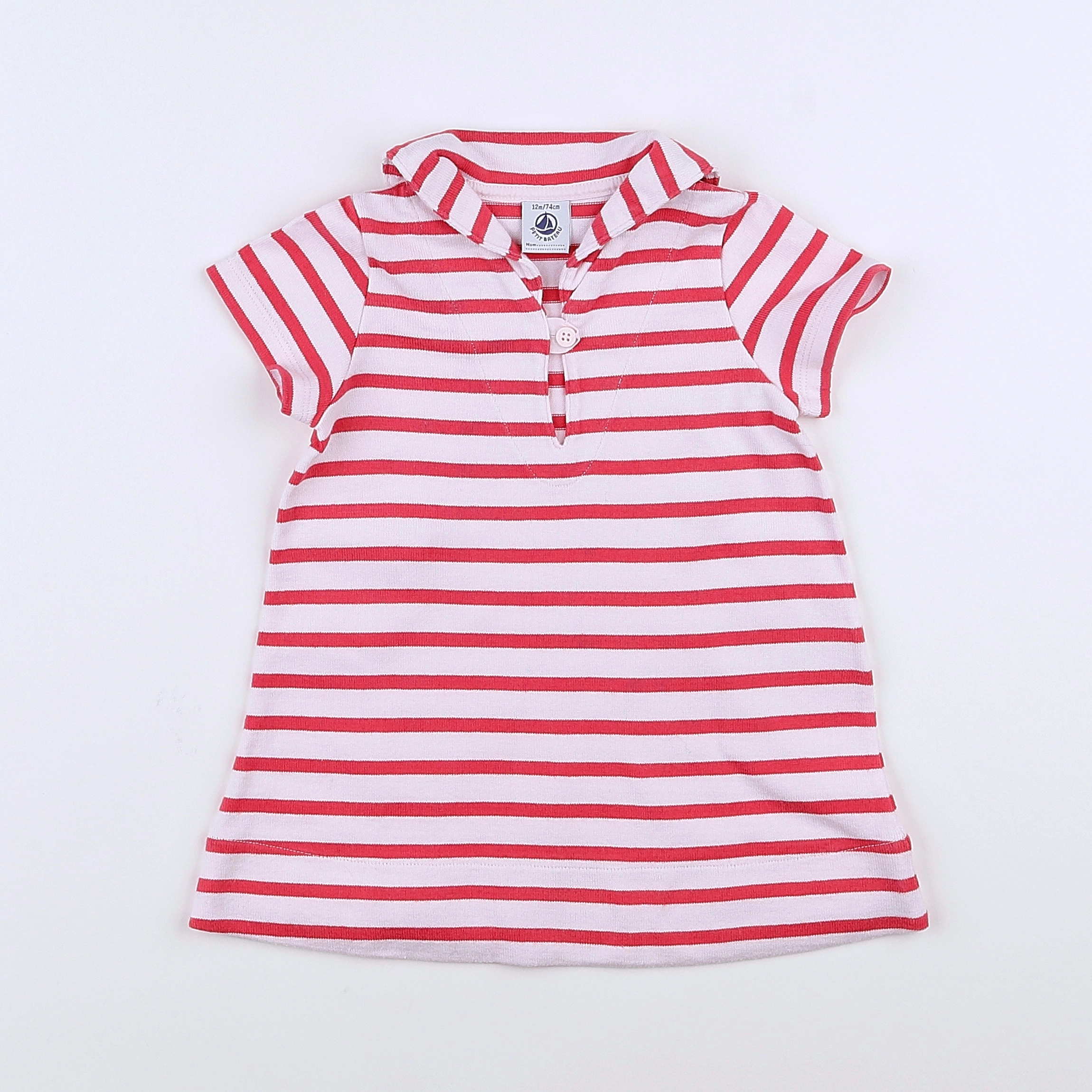 Petit Bateau - robe rose - 12 mois