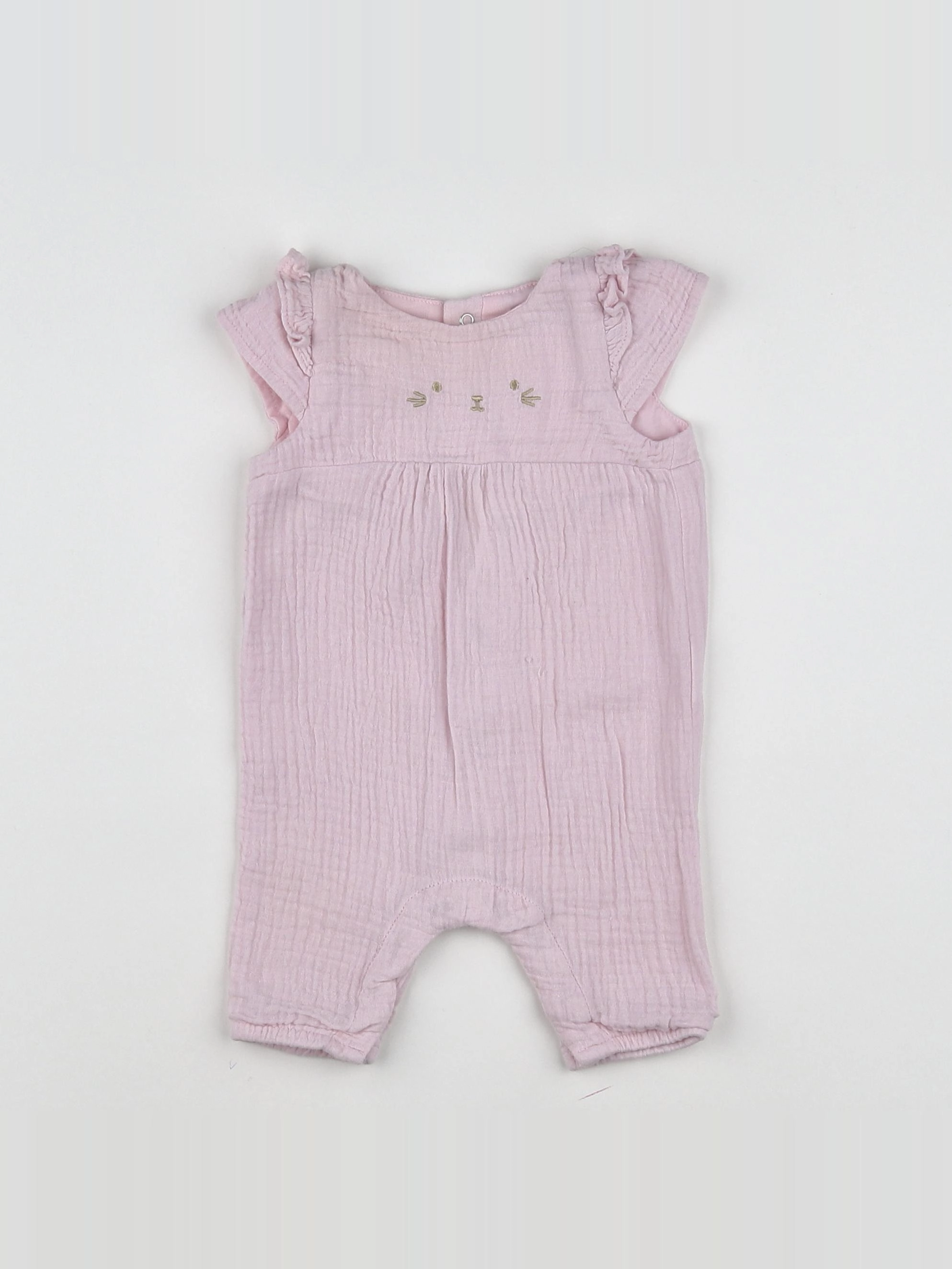 Vertbaudet - combinaison rose - 1 mois