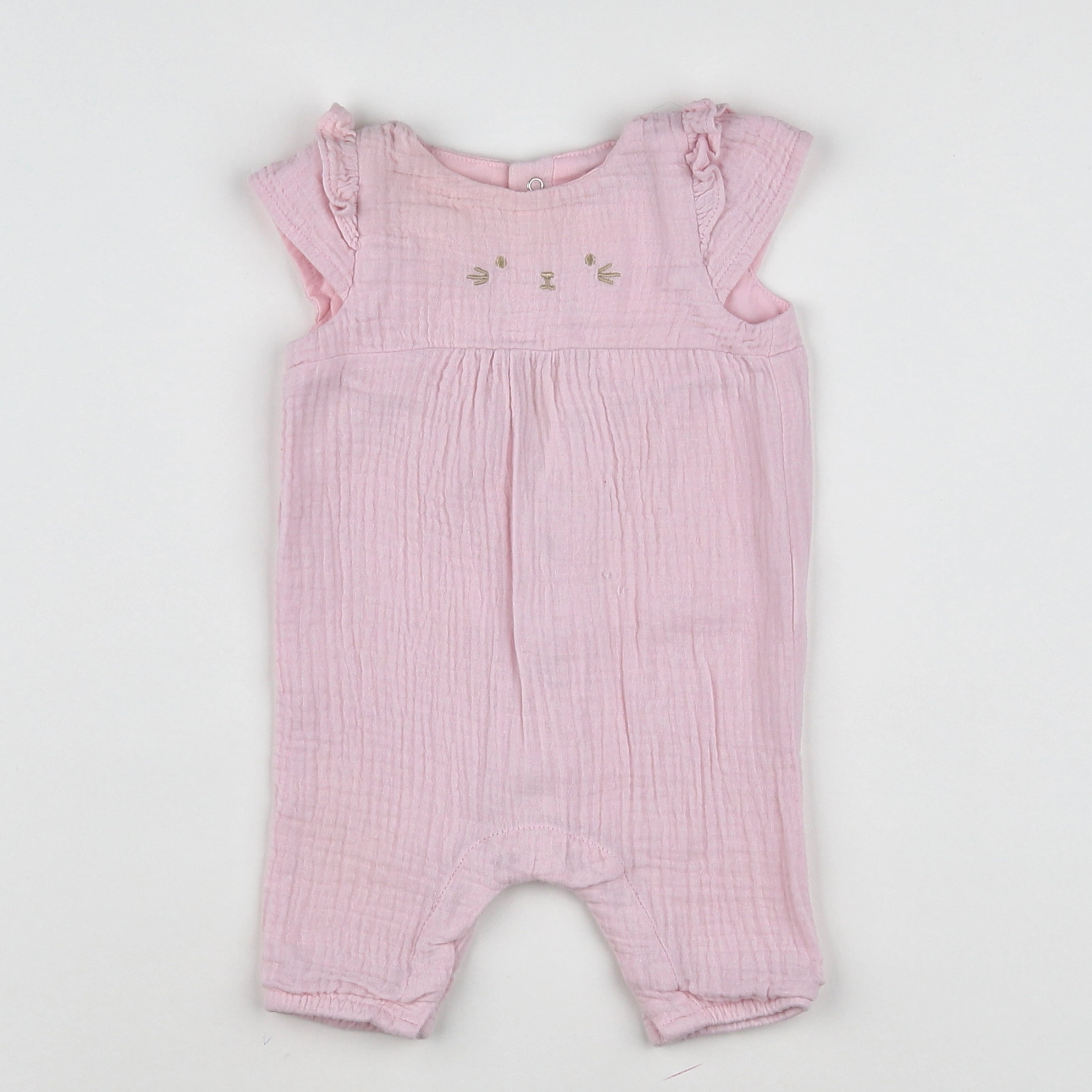 Vertbaudet - combinaison rose - 1 mois