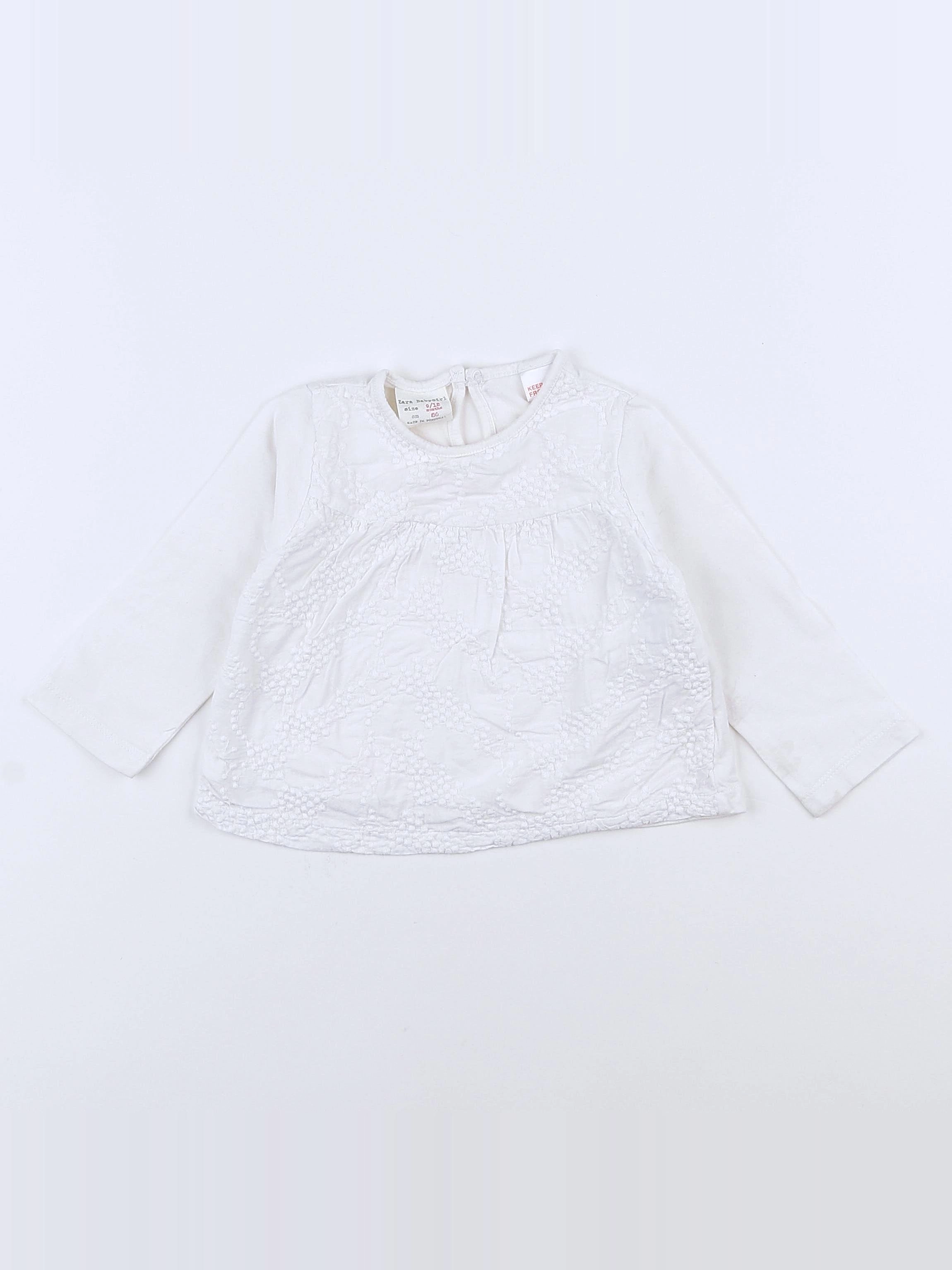 Zara - blouse blanc - 9/12 mois