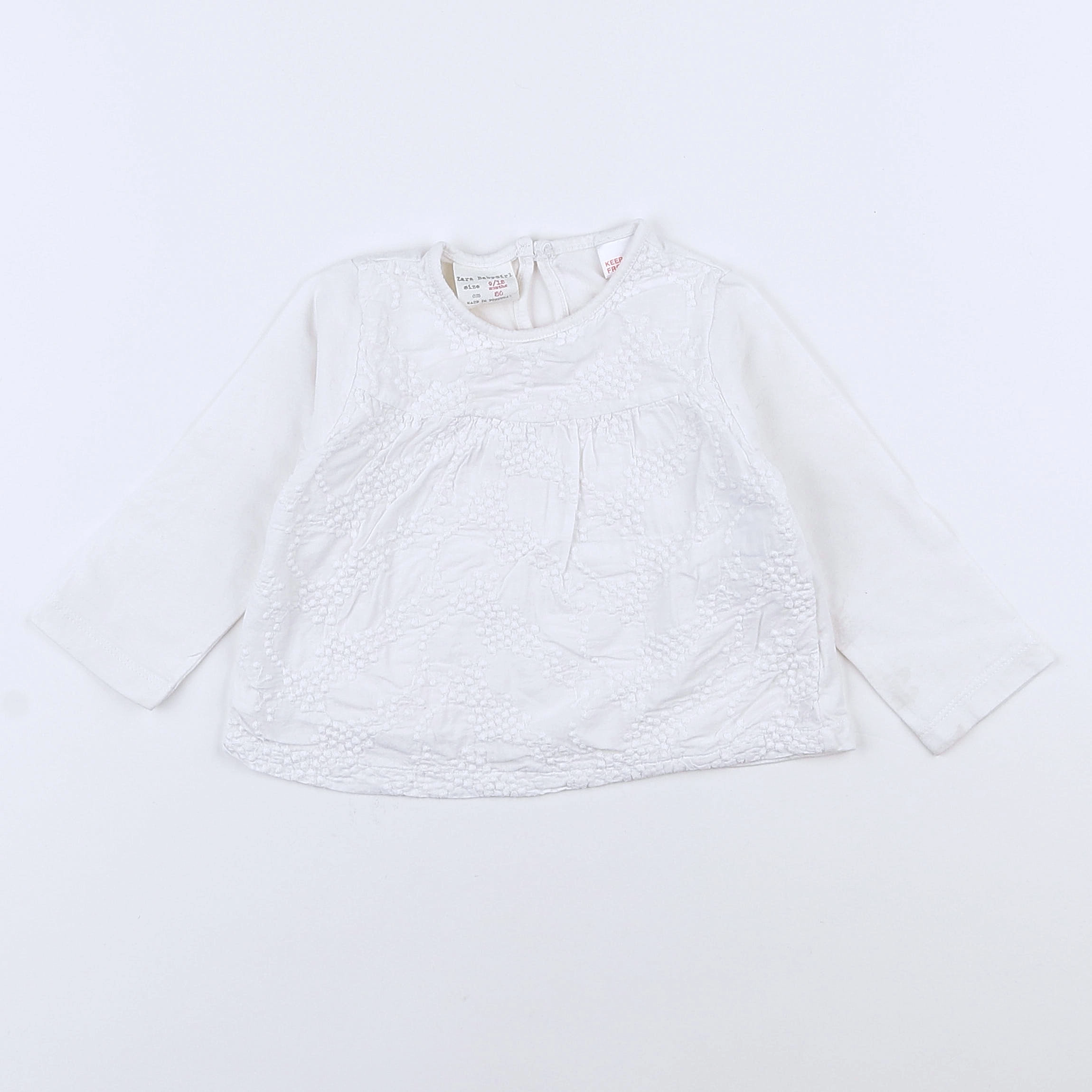 Zara - blouse blanc - 9/12 mois