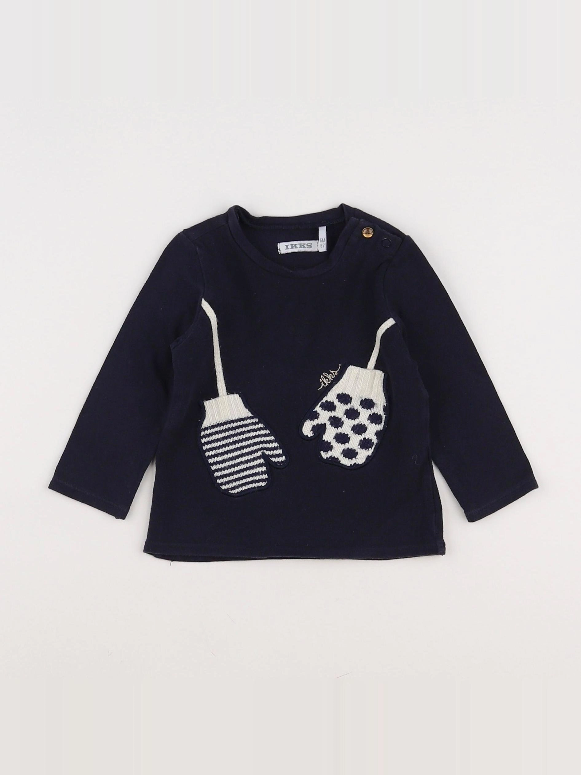 IKKS - tee-shirt bleu - 6 mois