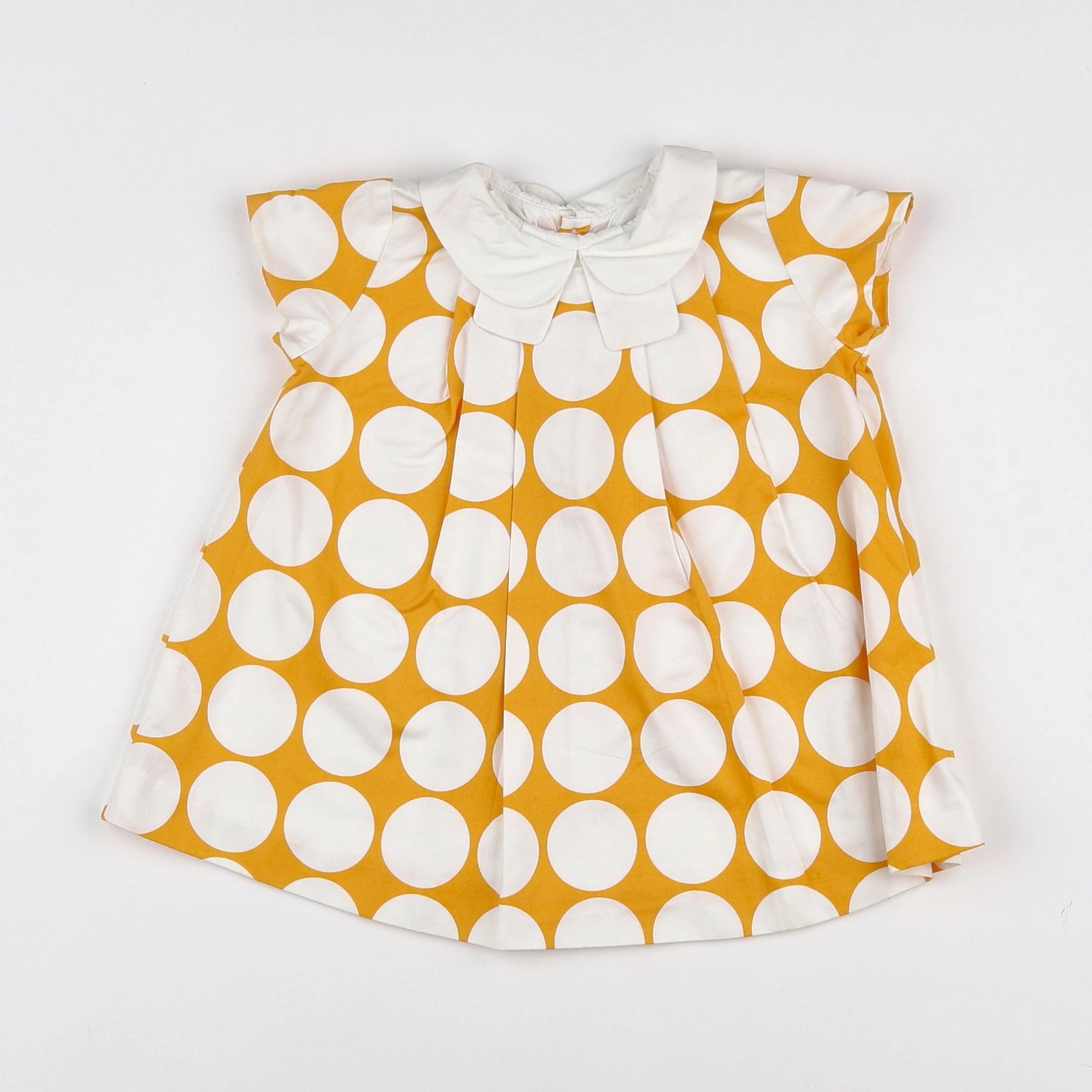 Jacadi - robe blanc, jaune - 12 mois