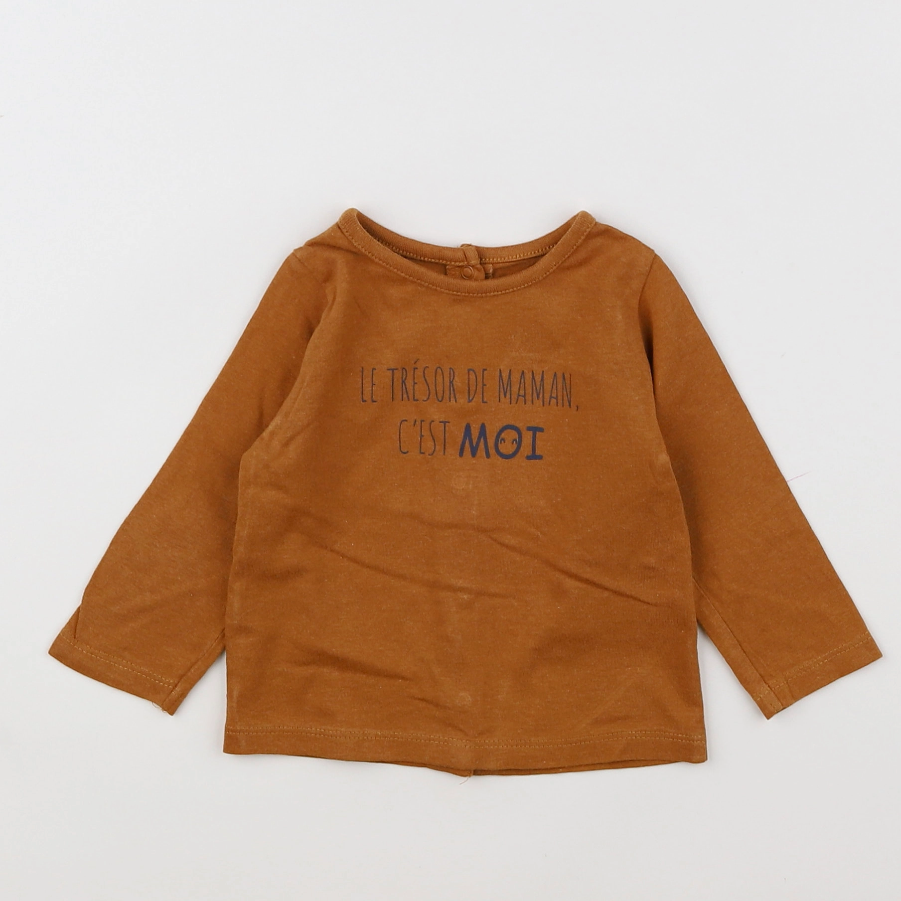 Vertbaudet - tee-shirt marron - 6 mois
