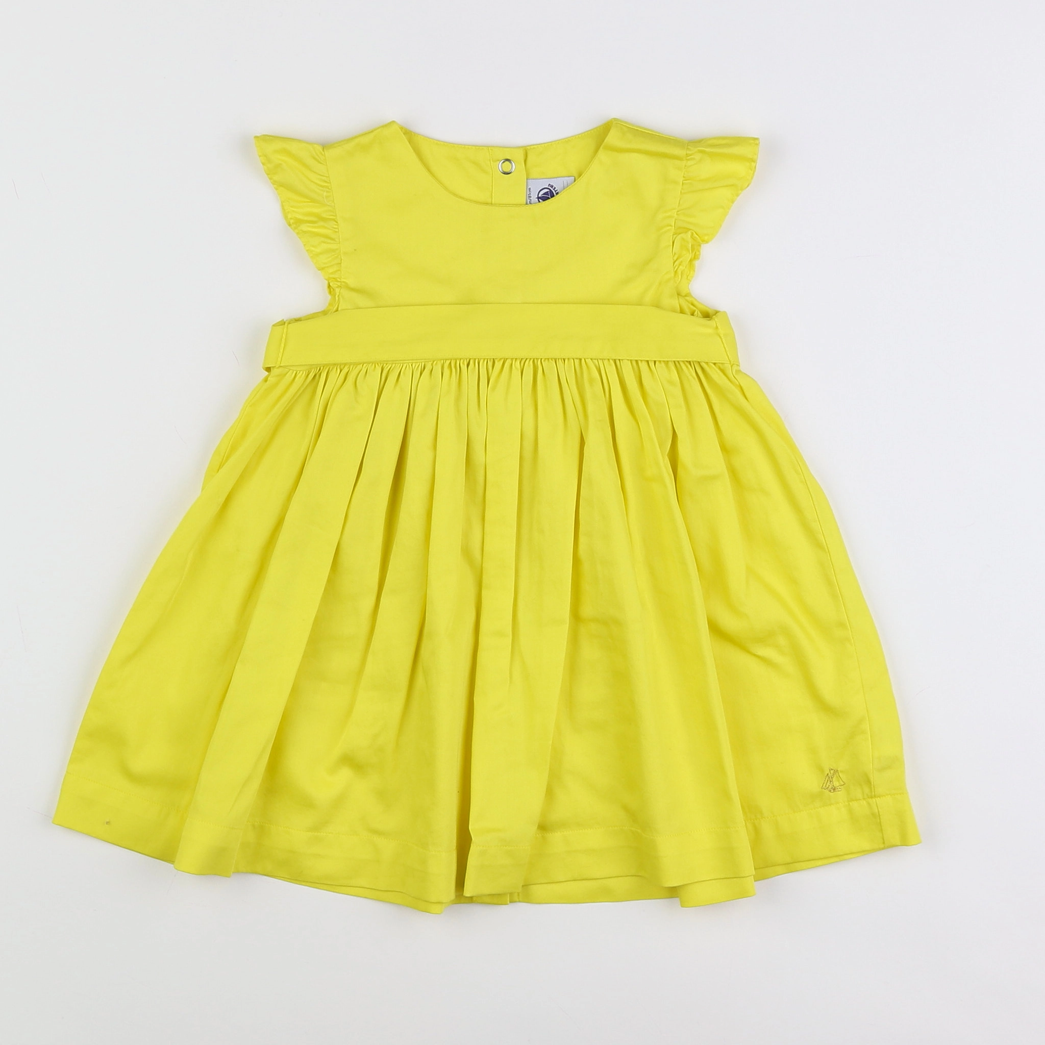 Petit Bateau - robe jaune - 18 mois