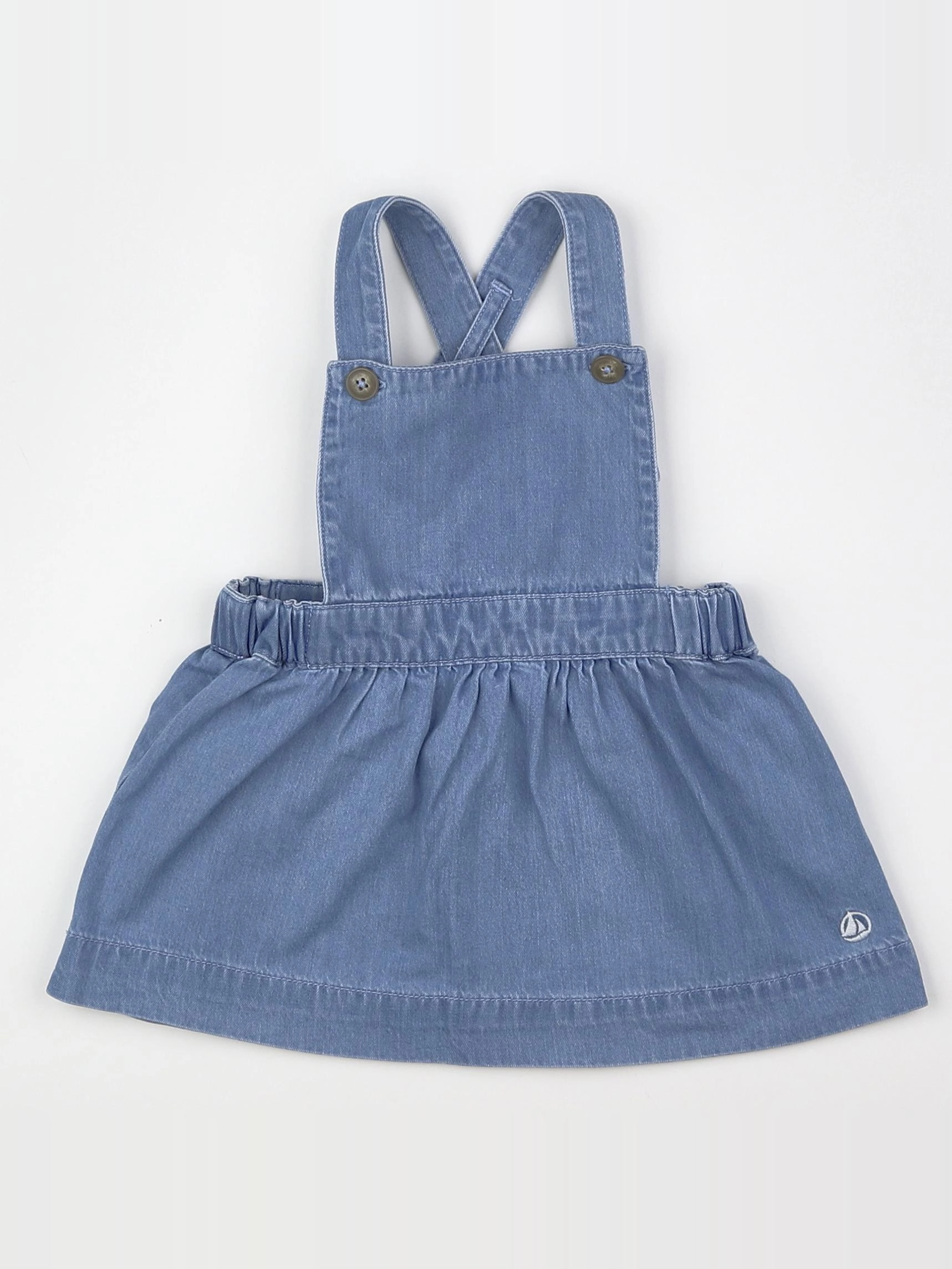Petit Bateau - robe bleu - 12 mois