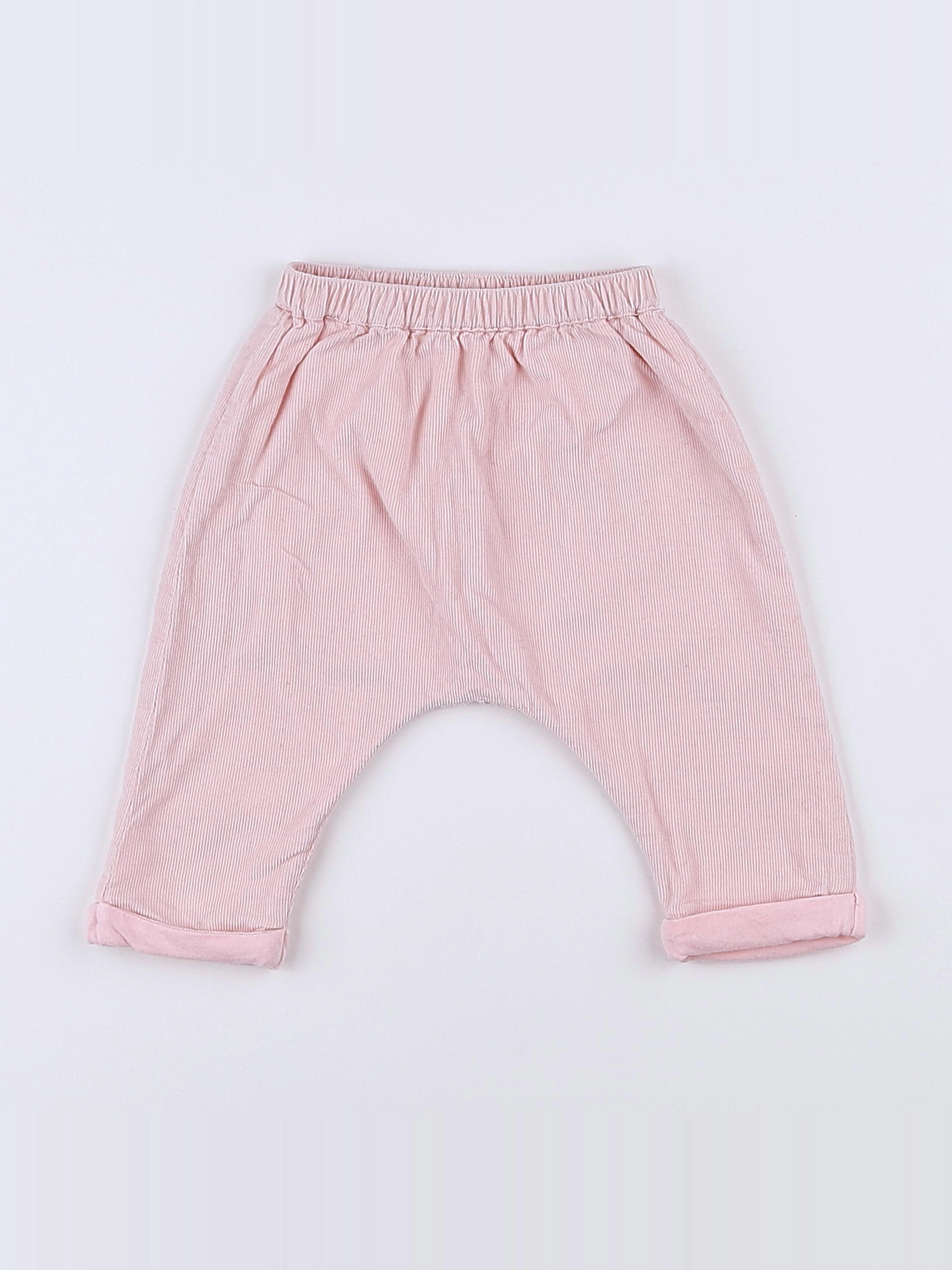 Vertbaudet - pantalon rose - 0/1 mois